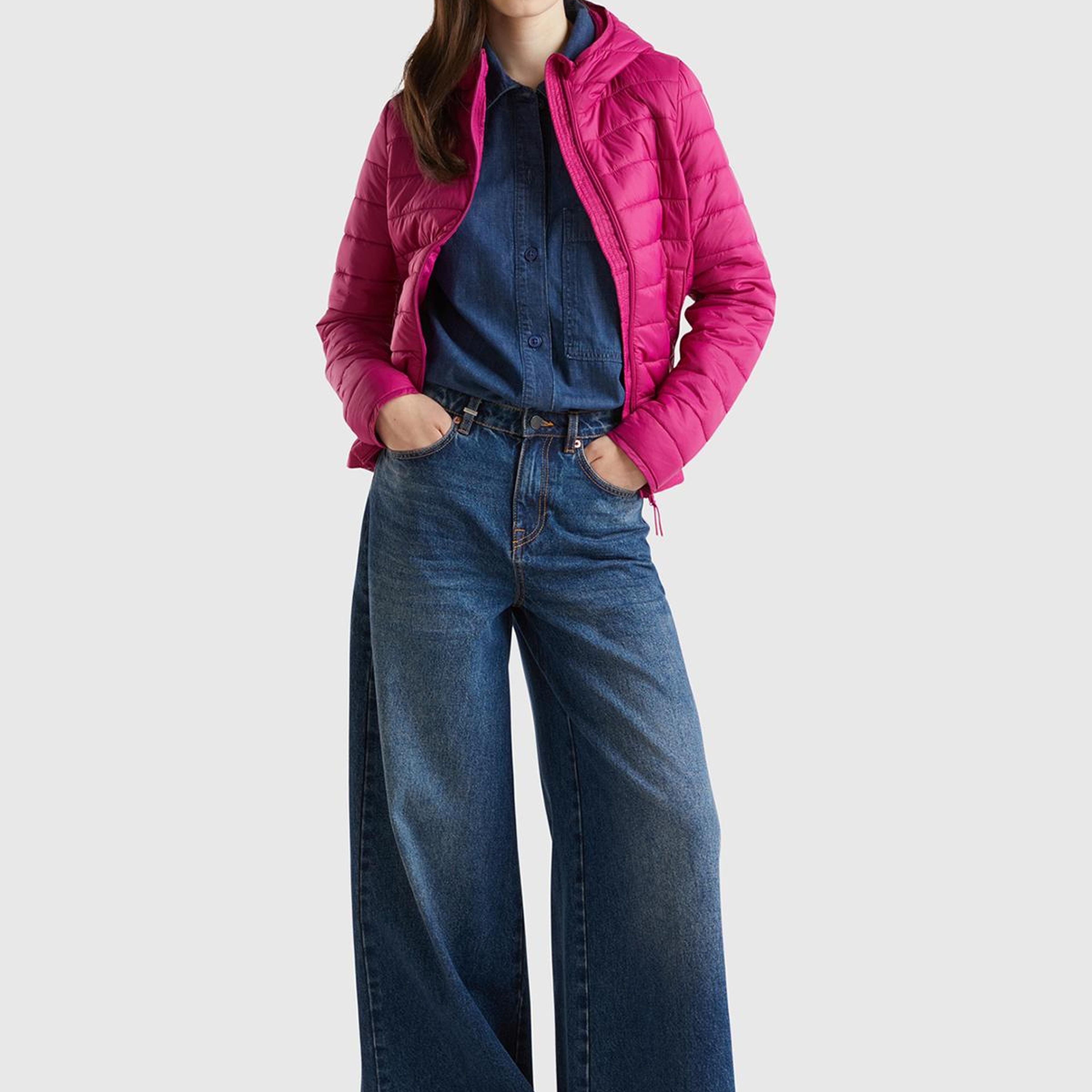 Kadın Fuşya Recycled Polyester Dolgulu Pufa Mont