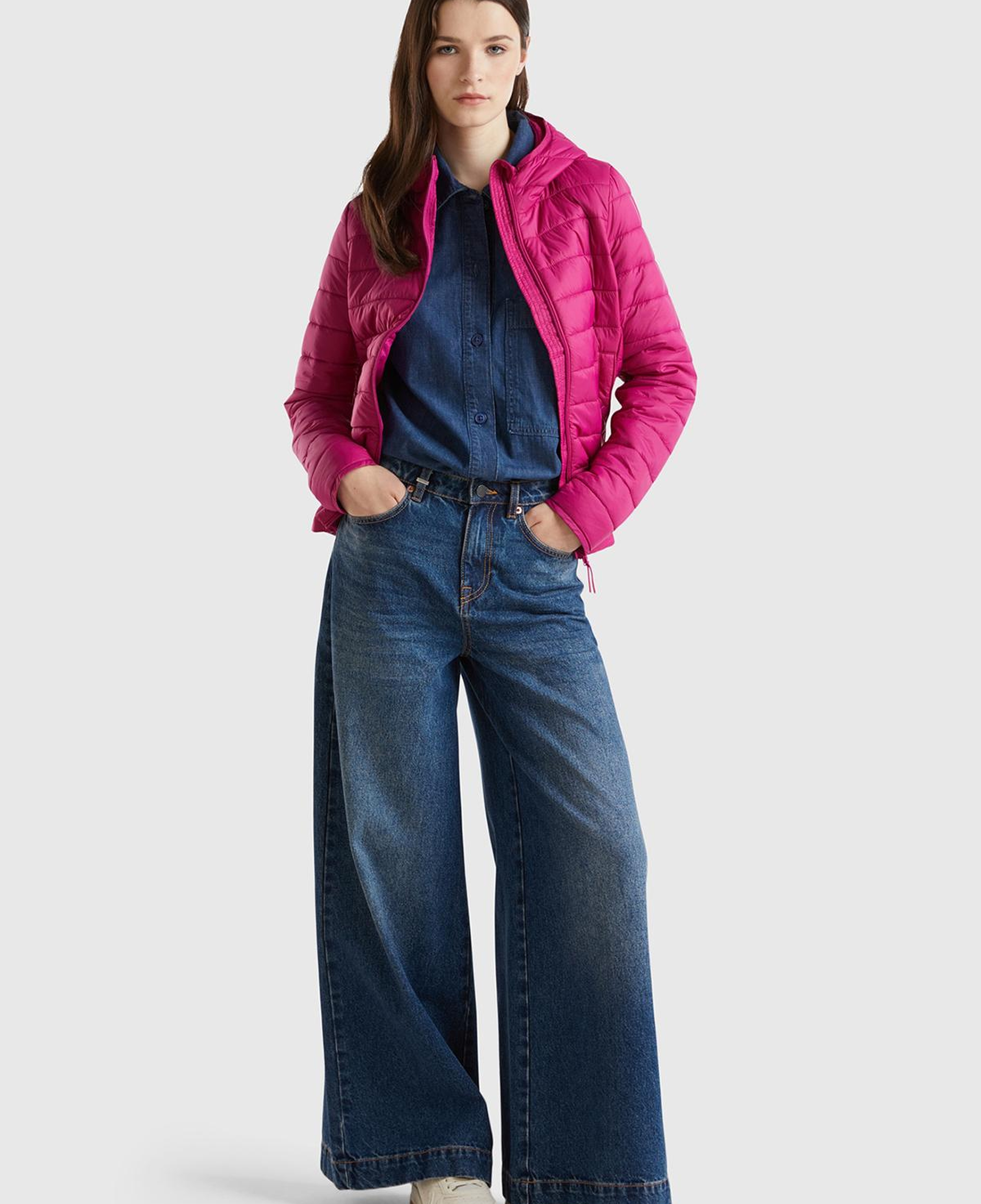 Kadın Fuşya Recycled Polyester Dolgulu Pufa Mont