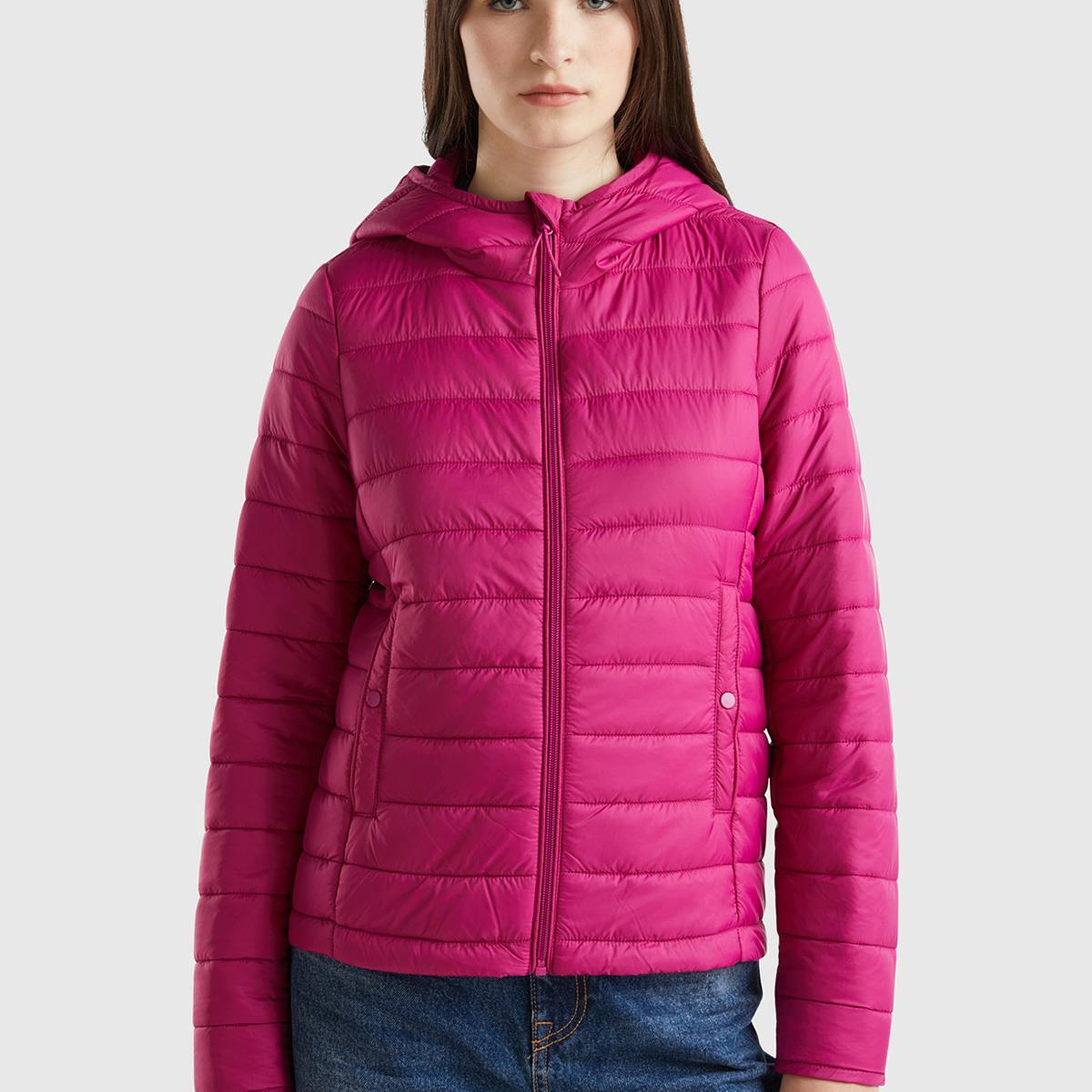 Kadın Fuşya Recycled Polyester Dolgulu Pufa Mont