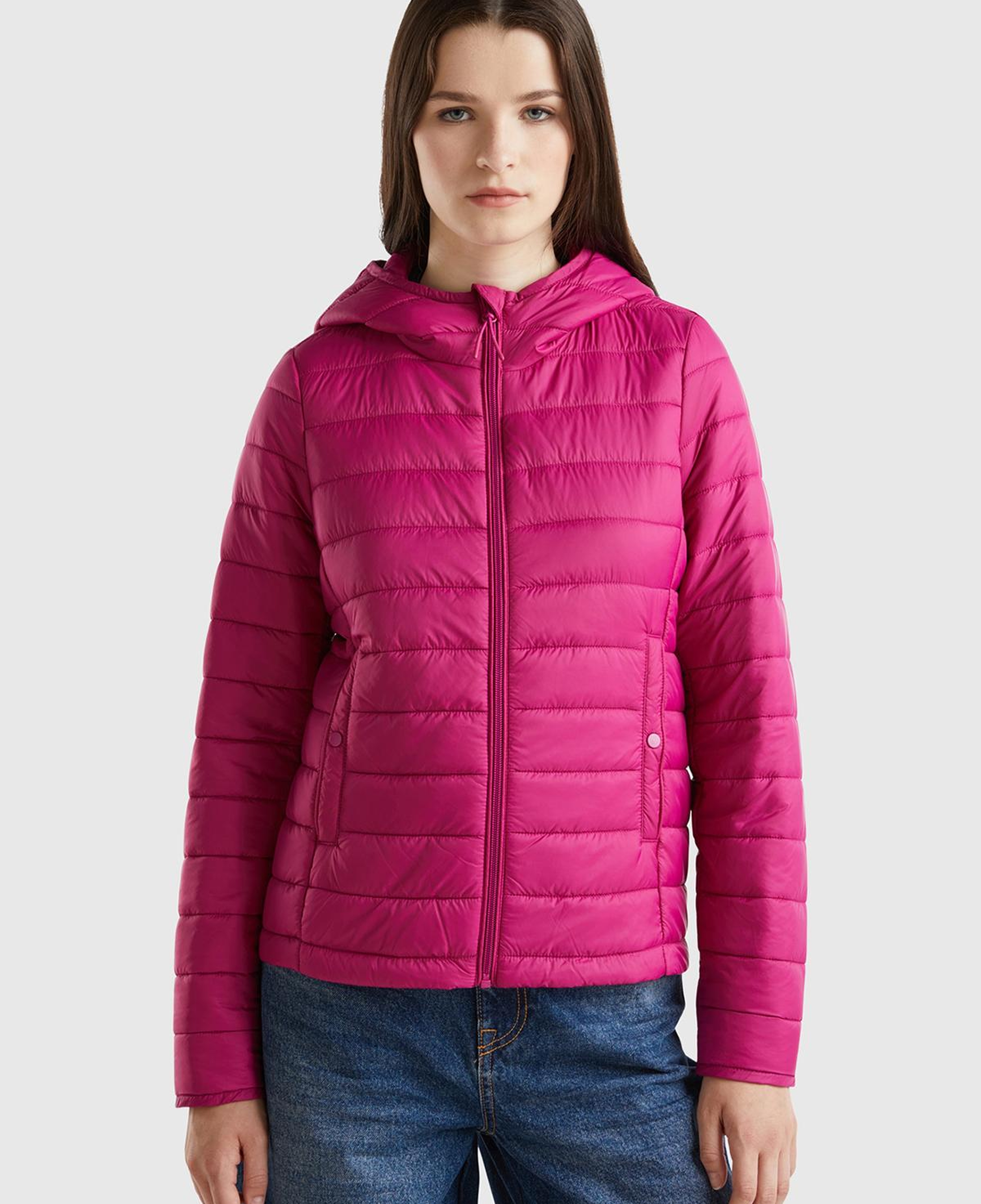 Kadın Fuşya Recycled Polyester Dolgulu Pufa Mont