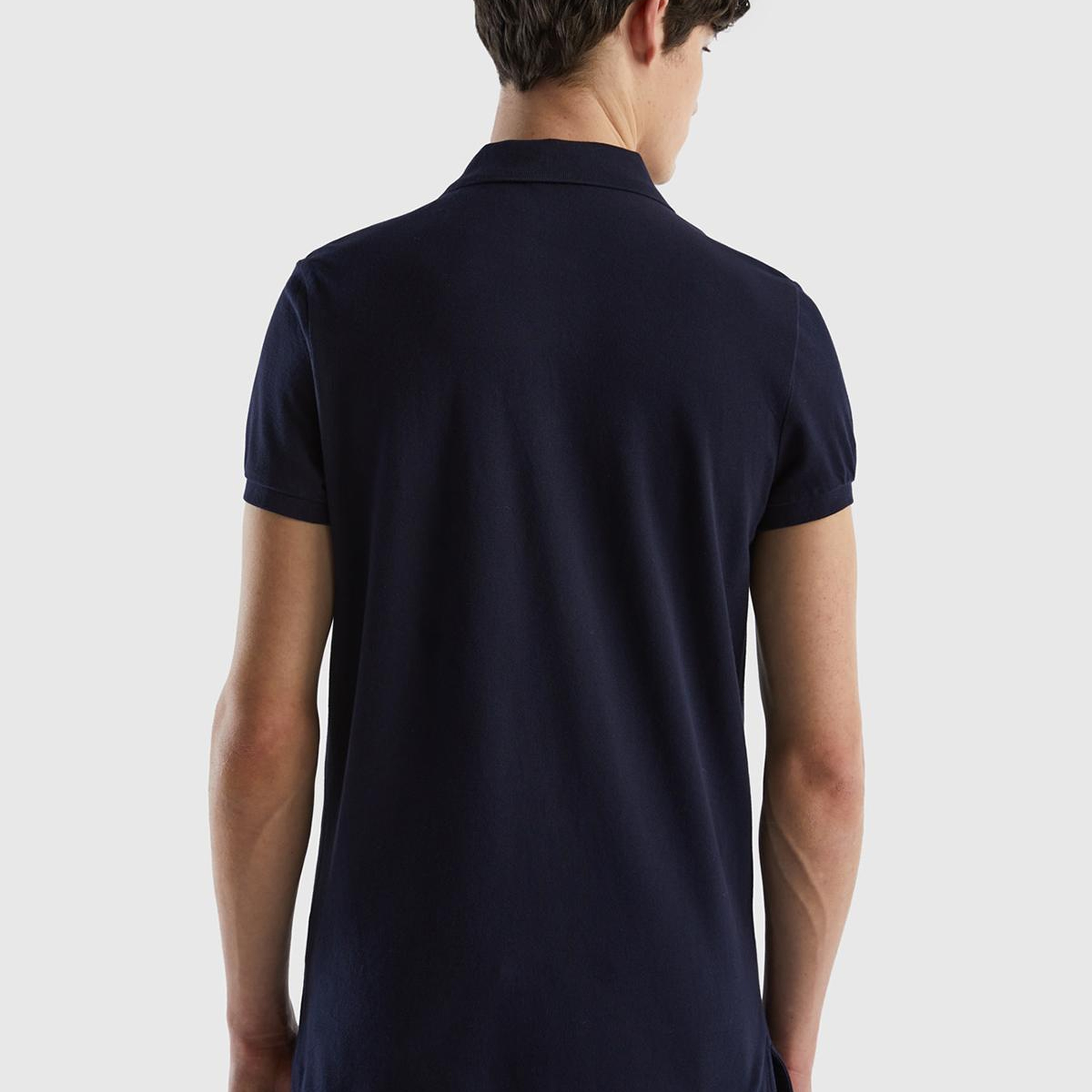 Erkek Koyu Lacivert Slim Fit Kısa Kollu Polo T-Shirt