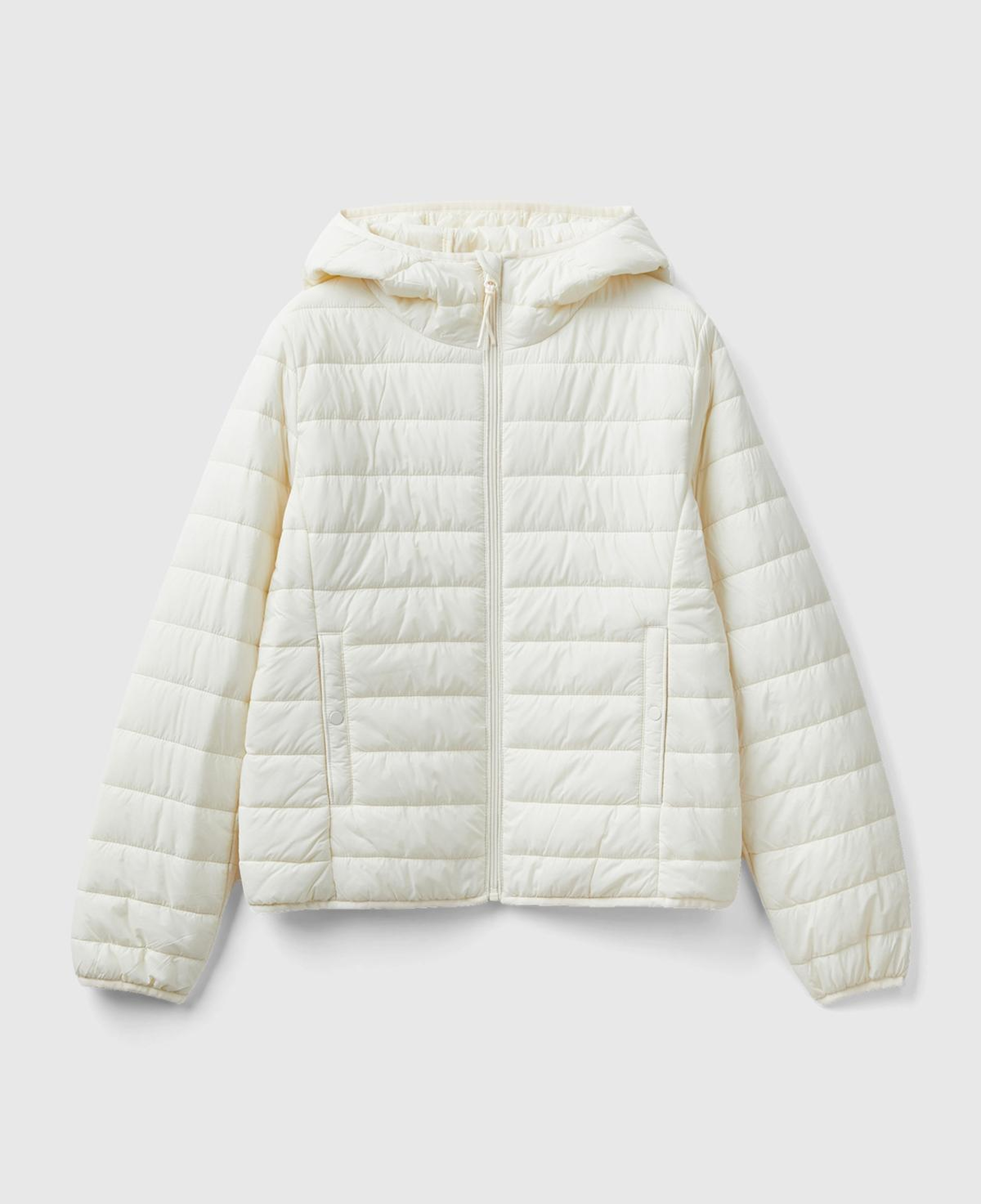 Kadın Krem Recycled Polyester Dolgulu Pufa Mont