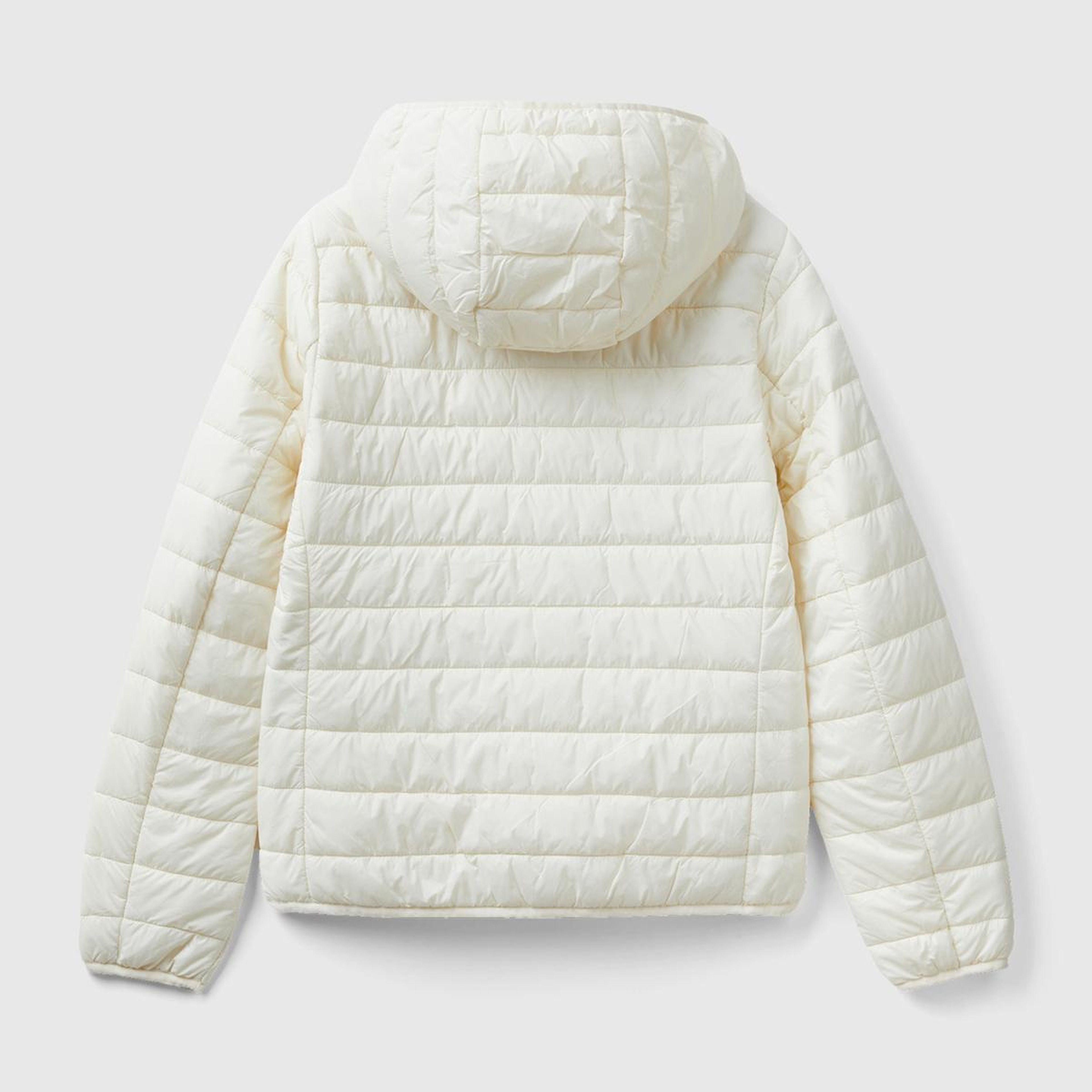 Kadın Krem Recycled Polyester Dolgulu  Pufa Mont