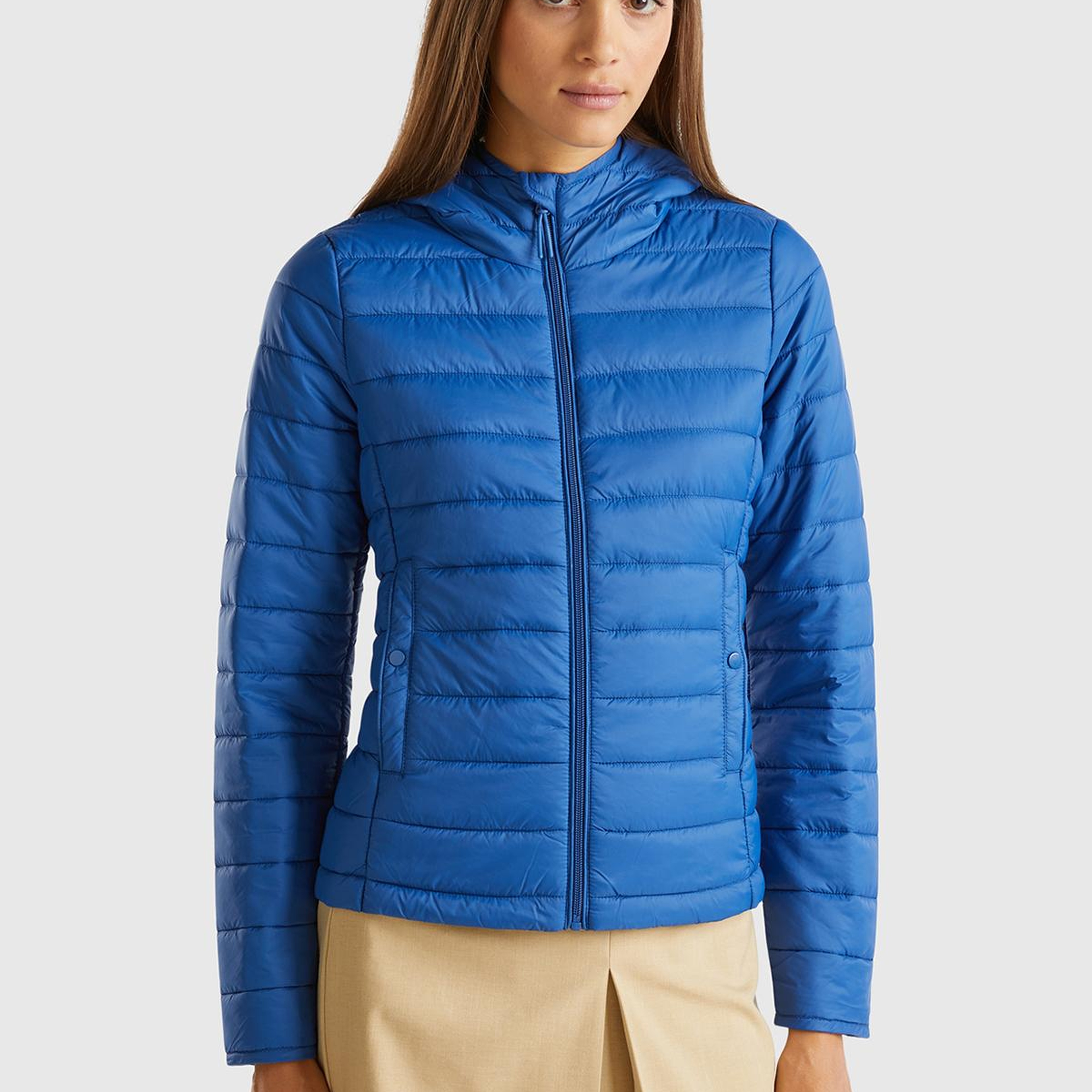 Kadın Gece Mavisi Recycled Polyester Dolgulu  Pufa Mont