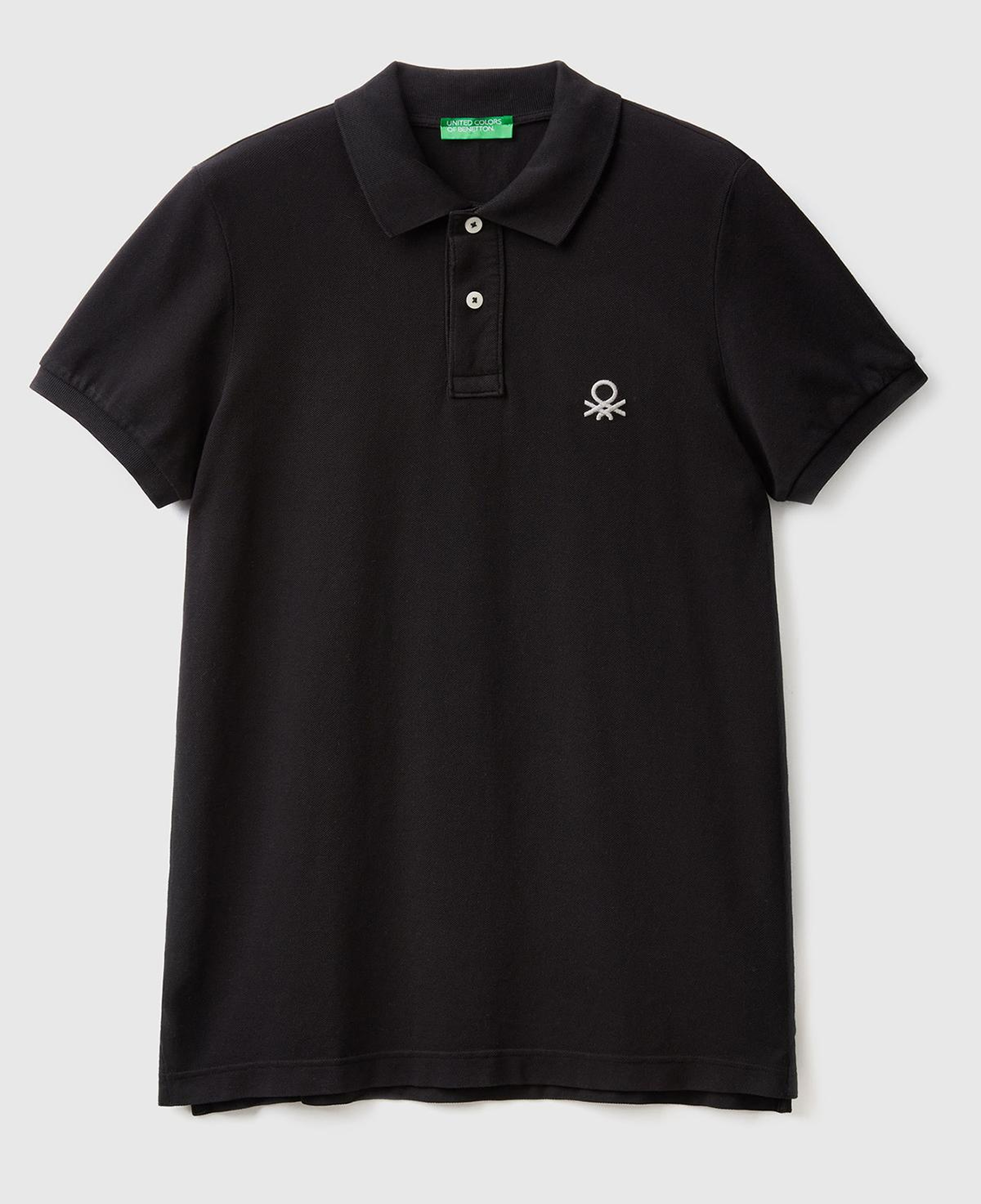 Erkek Siyah Slim Fit Kısa Kollu Polo T-Shirt