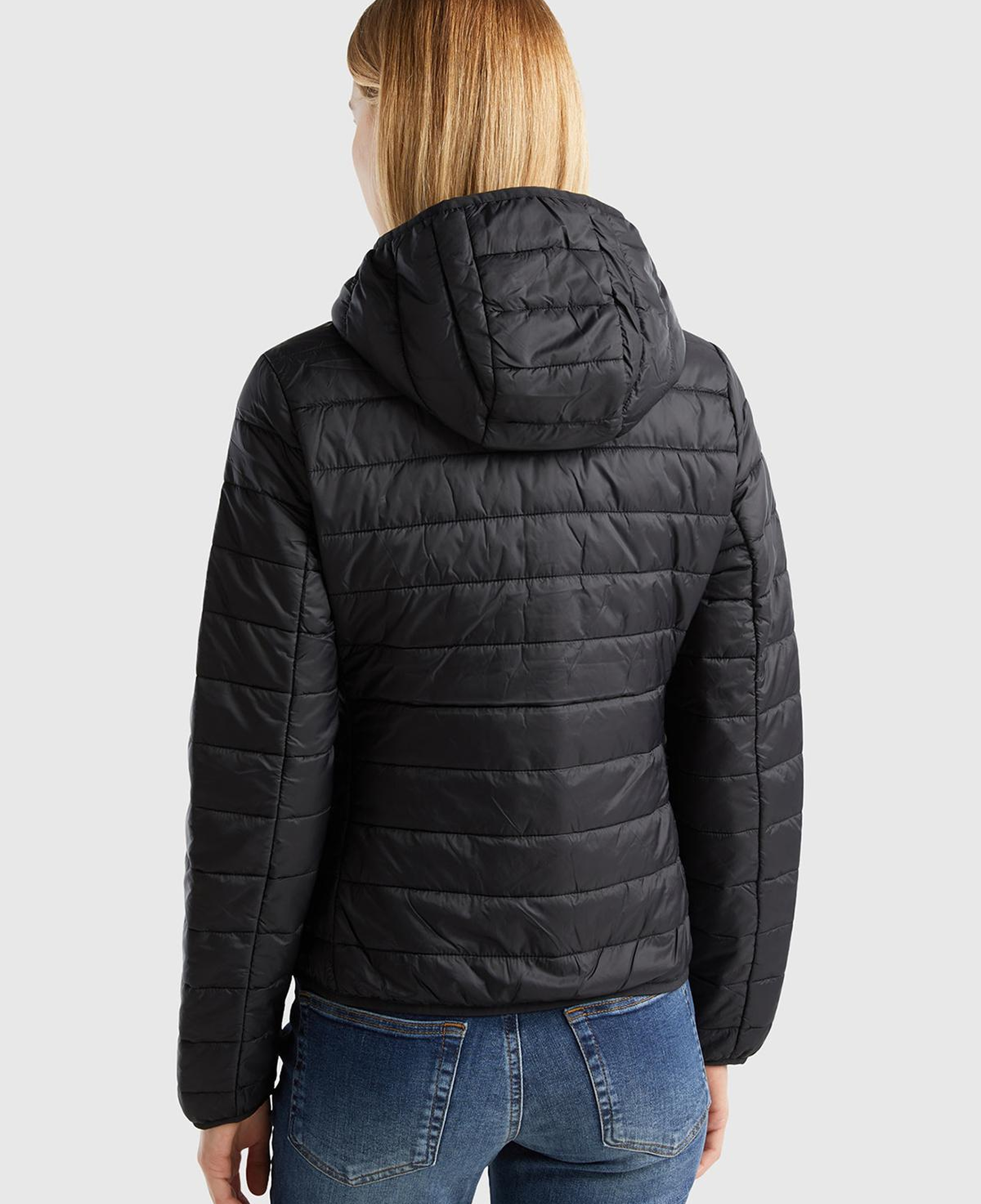 Kadın Siyah Recycled Polyester Dolgulu Pufa Mont