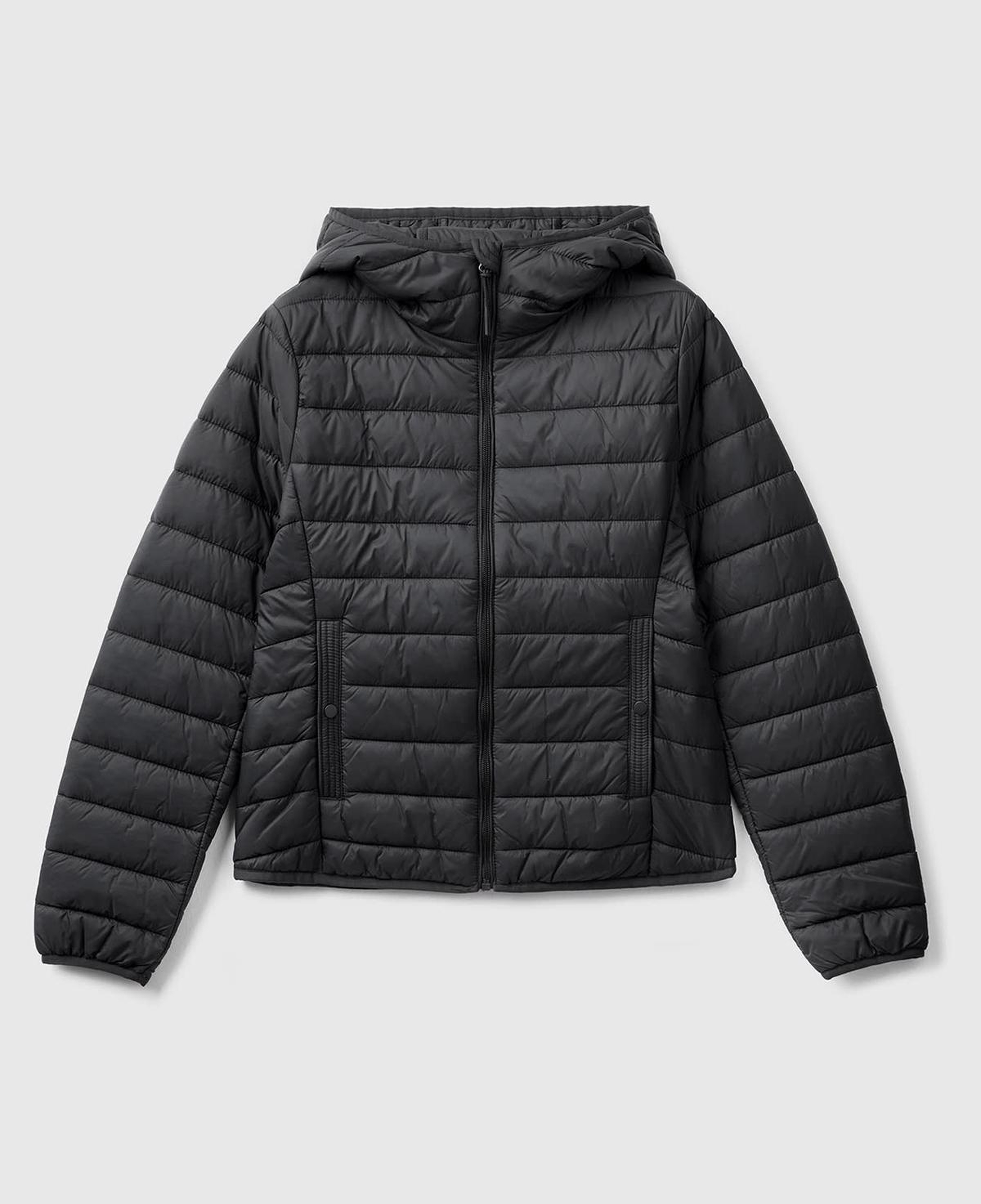 Kadın Siyah Recycled Polyester Dolgulu Pufa Mont