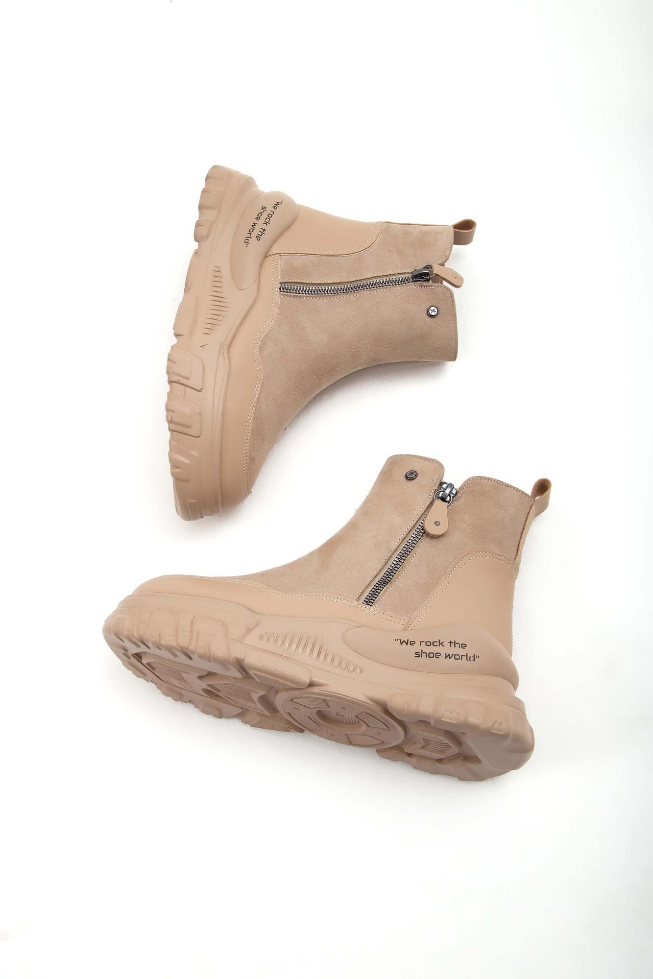 Tamer Tanca Kadın Vegan Bej Casual Bot