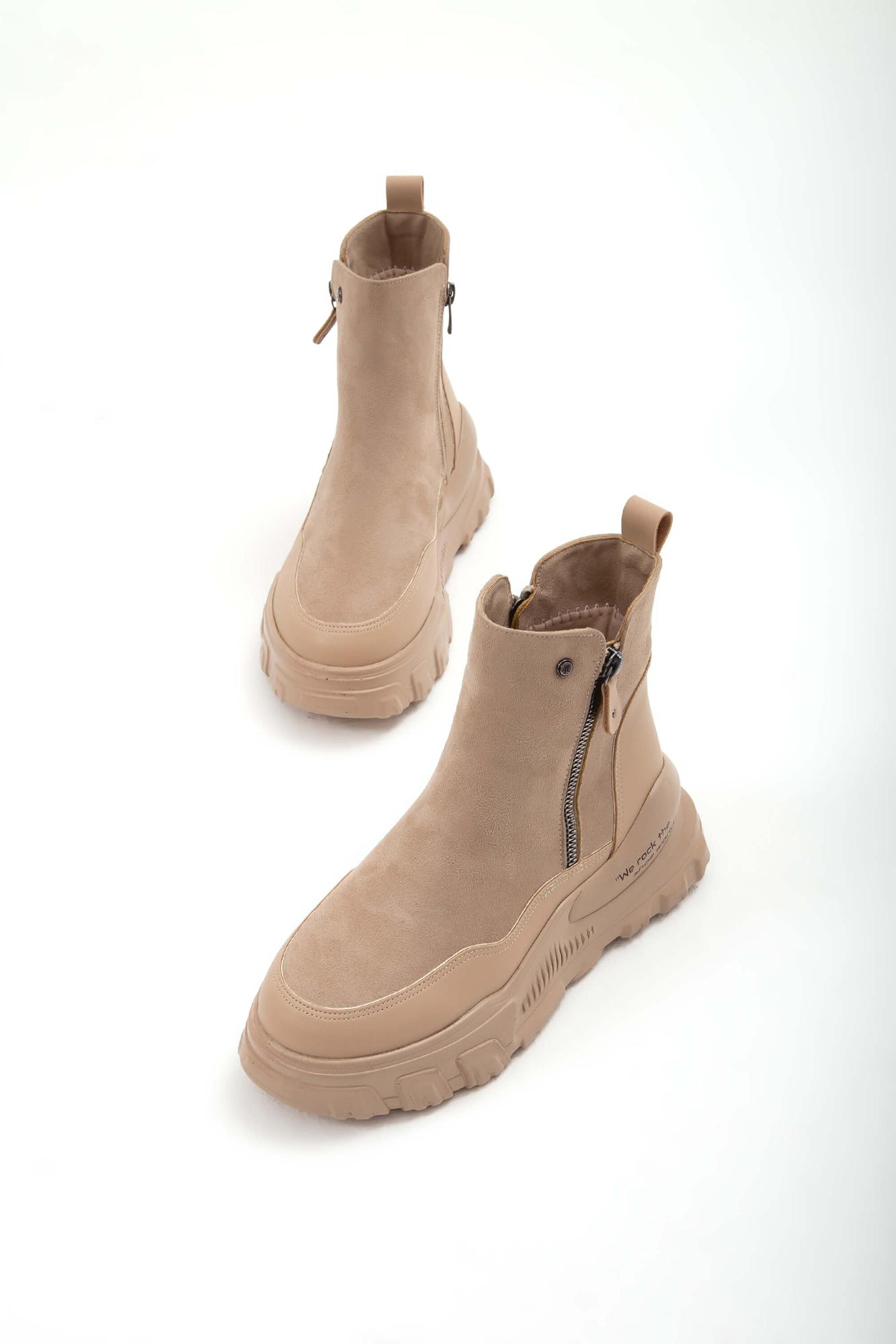 Tamer Tanca Kadın Vegan Bej Casual Bot