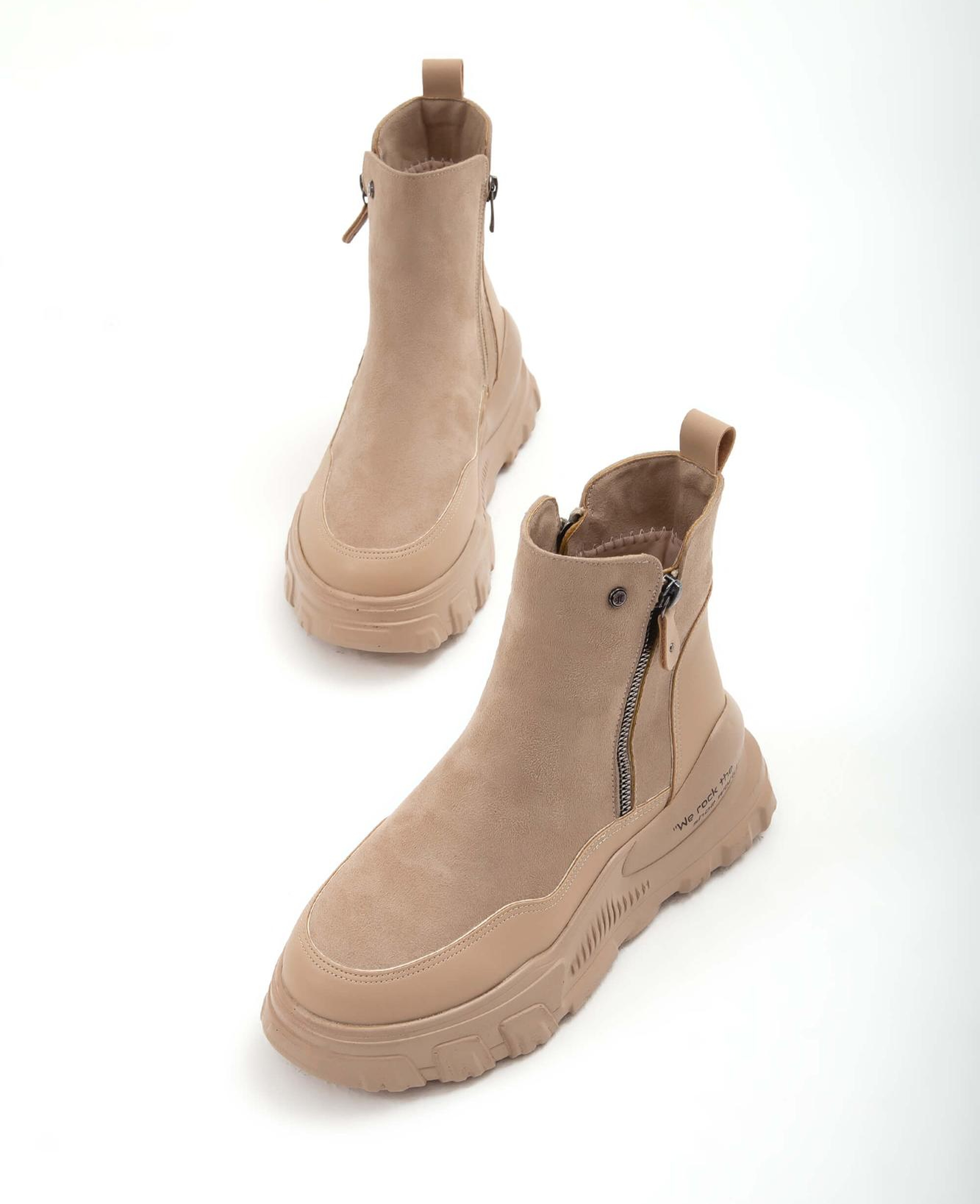 Tamer Tanca Kadın Vegan Bej Casual Bot