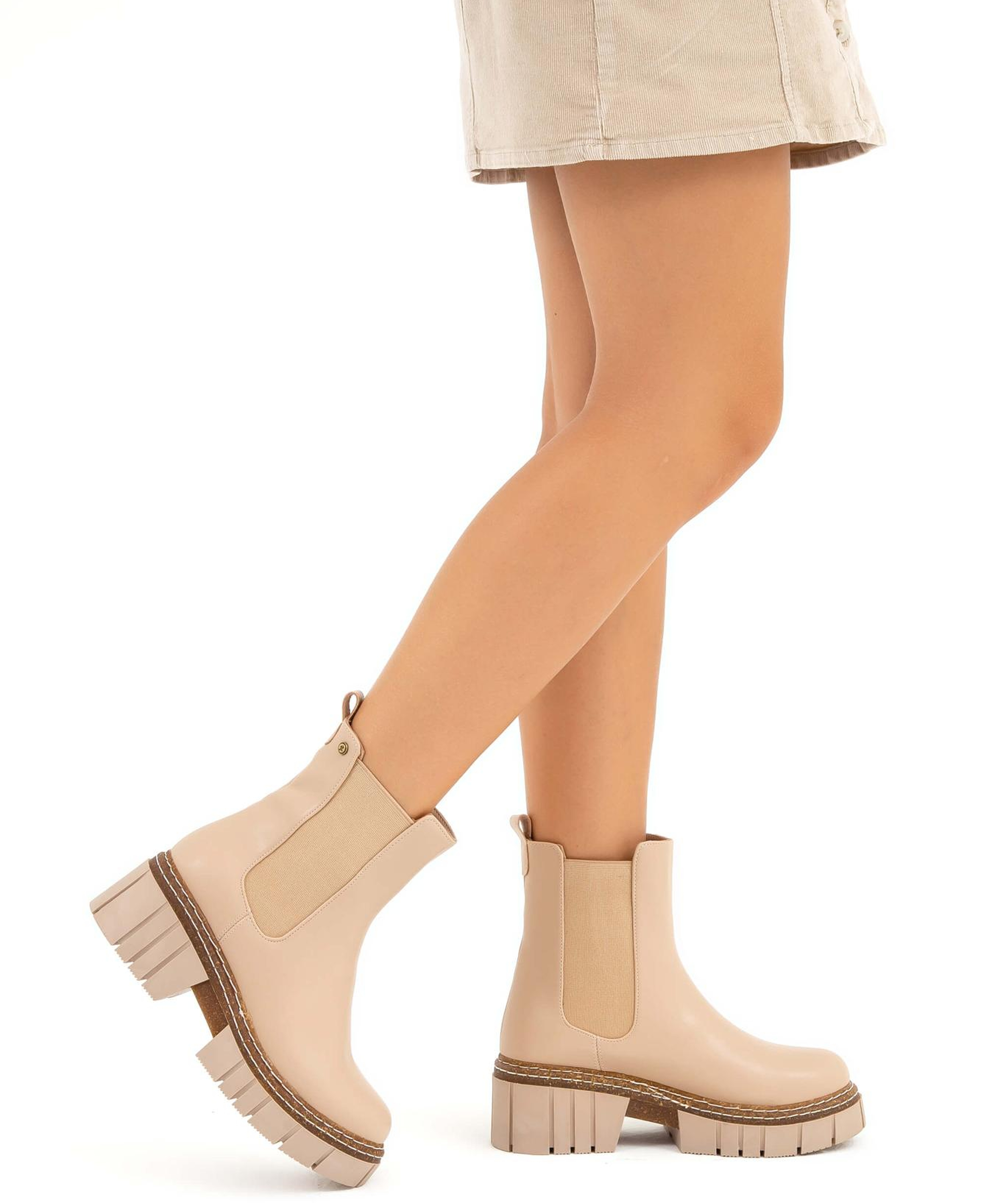 Tamer Tanca Kadın Vegan Bej Casual Bot