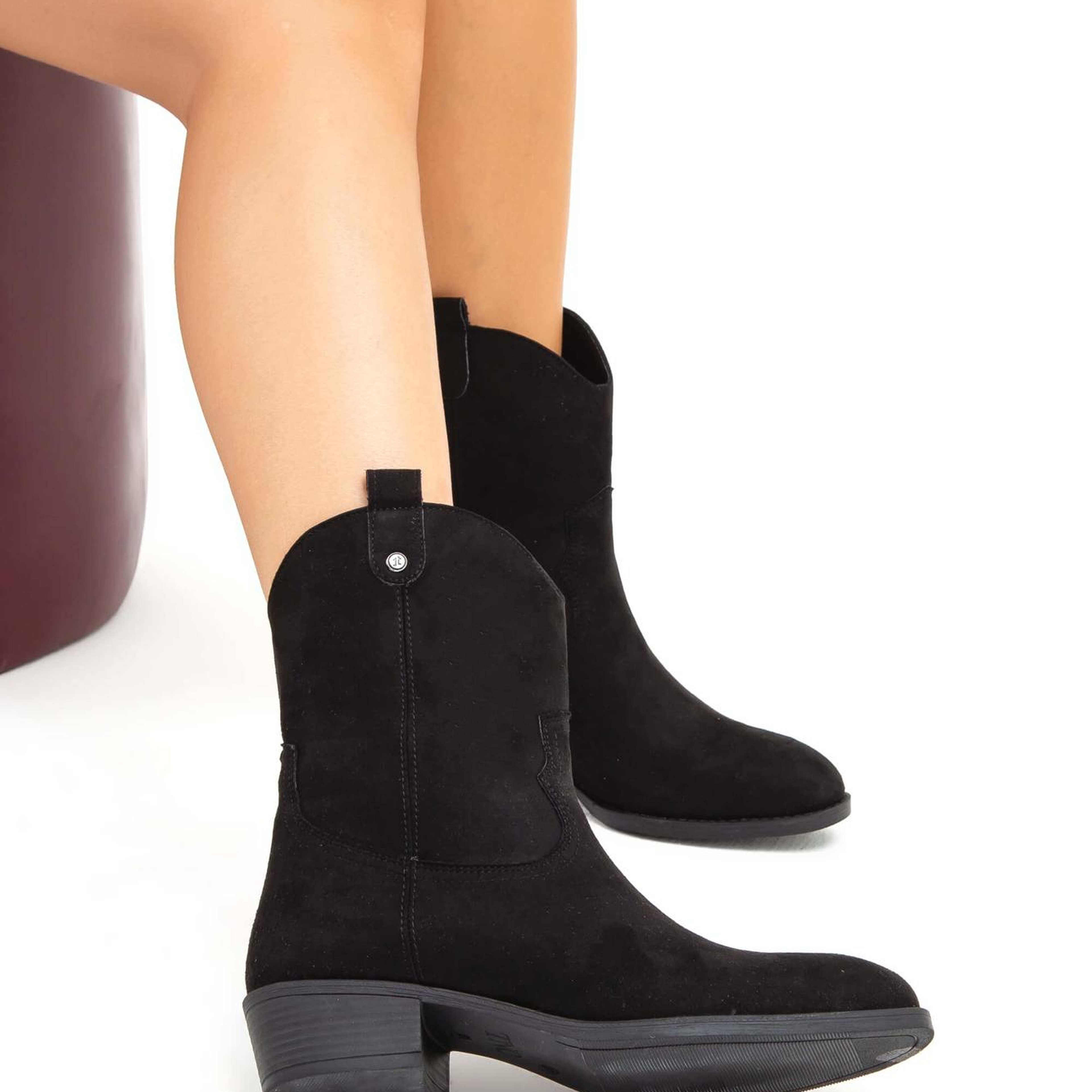 Tamer Tanca Kadın Vegan Siyah Süet Casual Bot