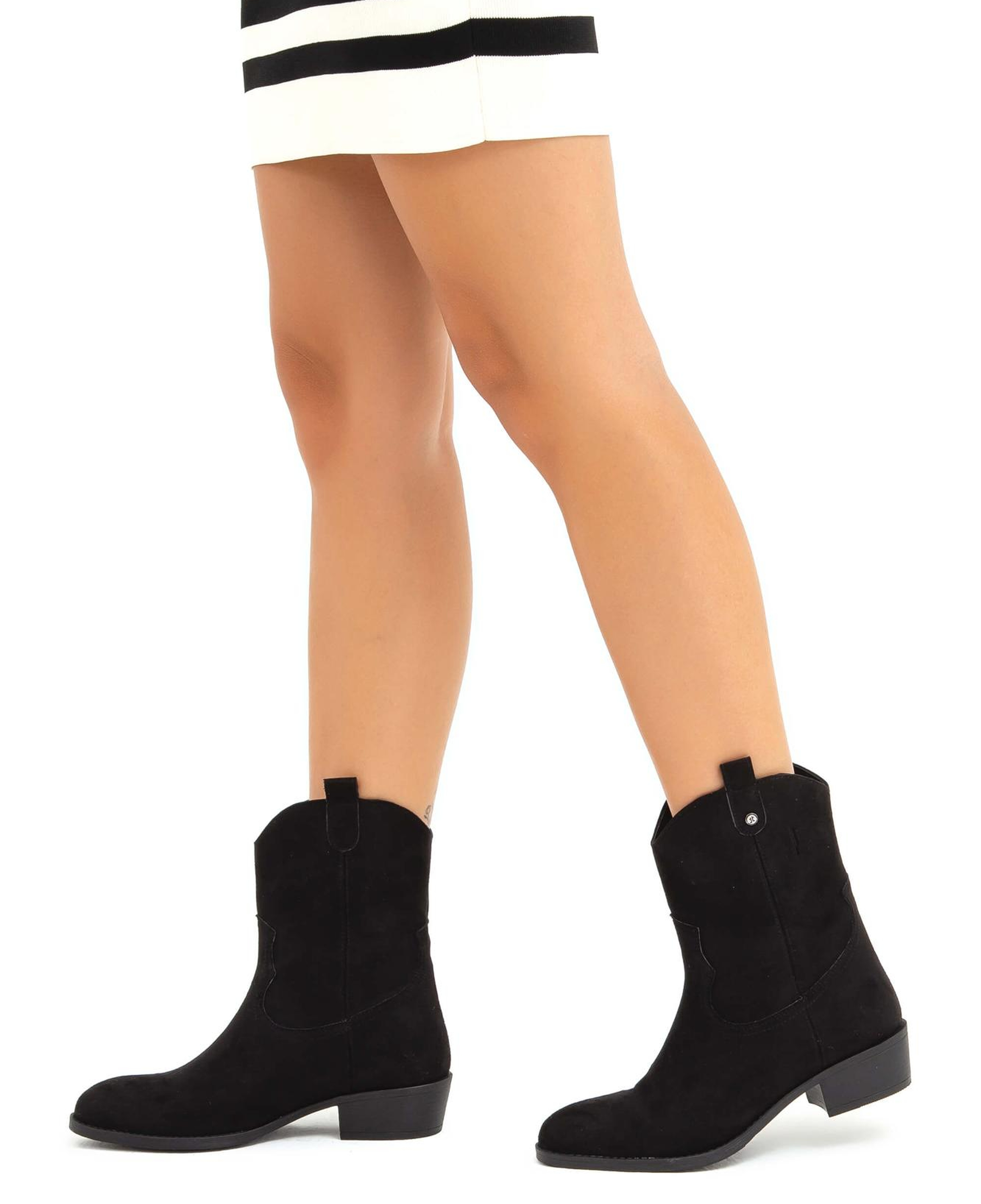 Tamer Tanca Kadın Vegan Siyah Süet Casual Bot