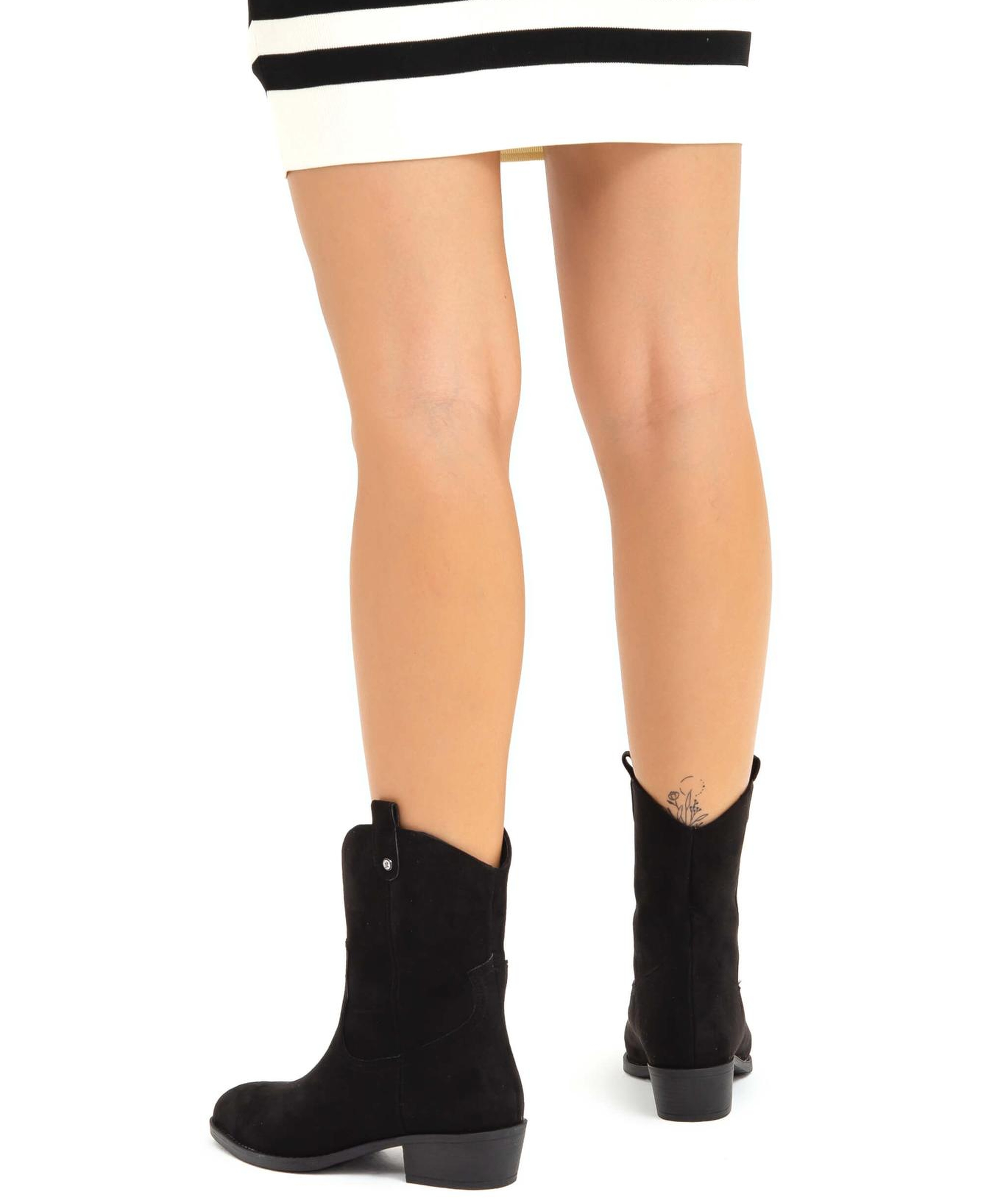 Tamer Tanca Kadın Vegan Siyah Süet Casual Bot