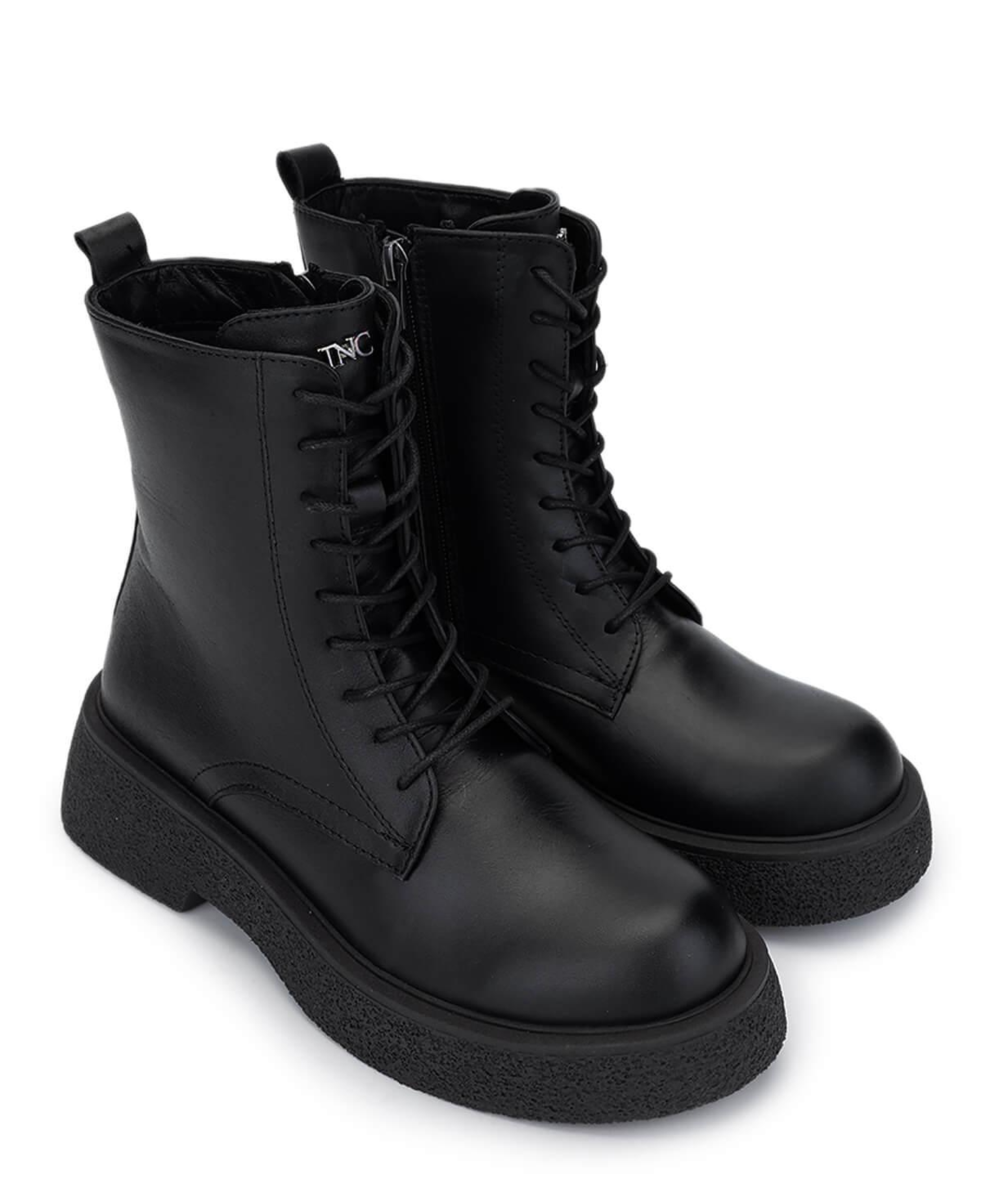 Tamer Tanca Kadın Hakiki Deri Siyah Deri Casual Bot