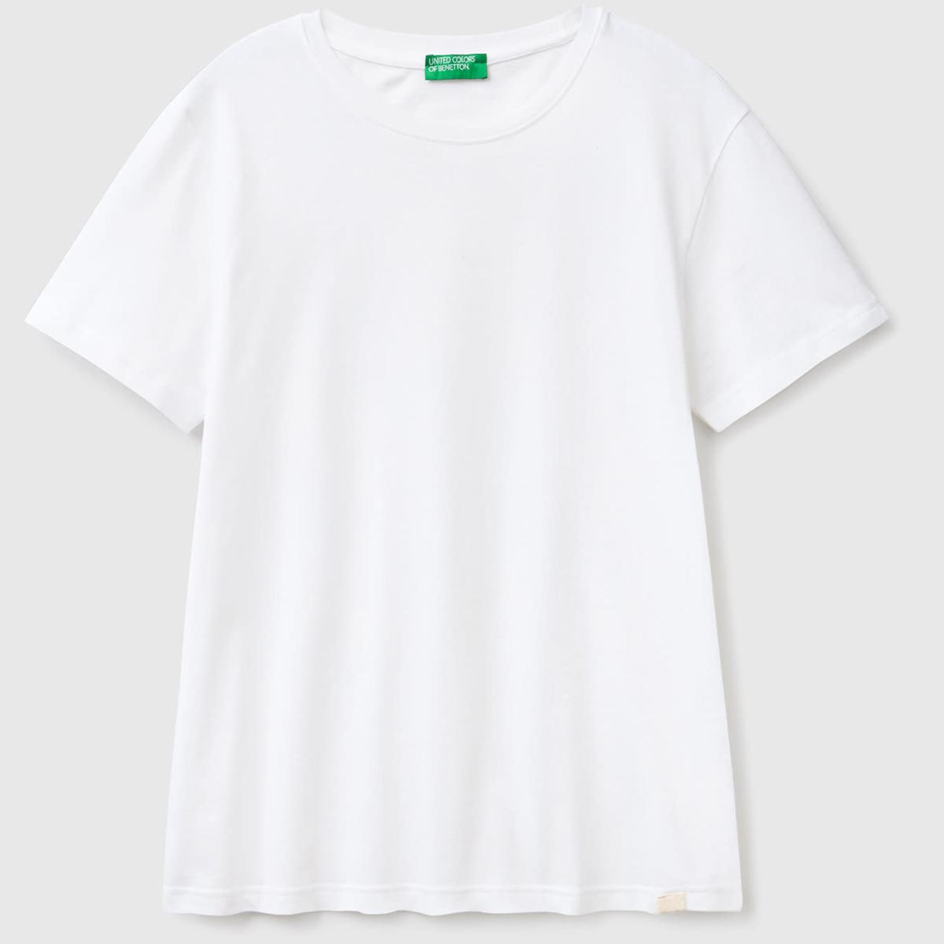 Erkek Beyaz %100 Koton Bisiklet Yaka Basic T-Shirt