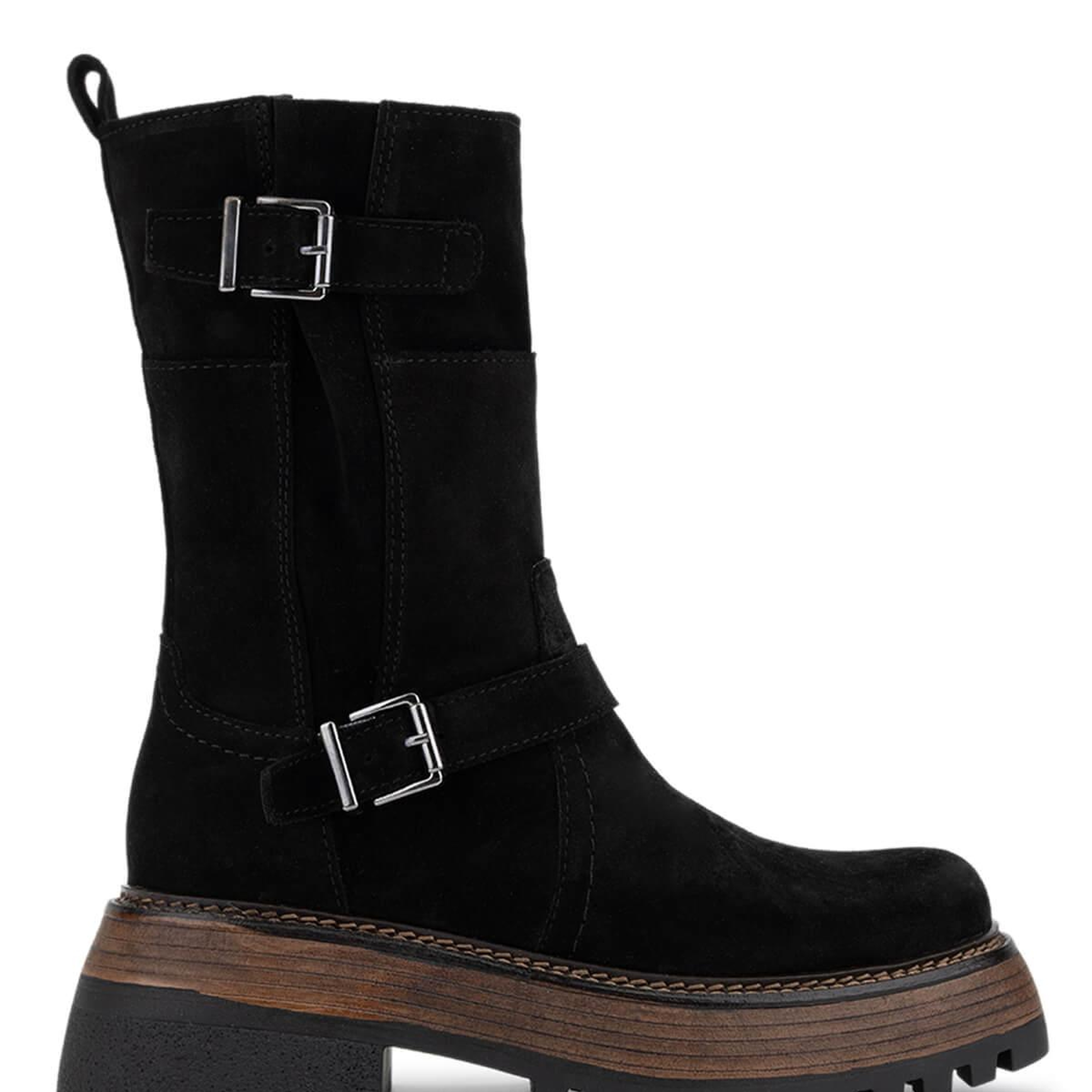 Tamer Tanca Kadın Hakiki Deri Siyah Süet Casual Bot