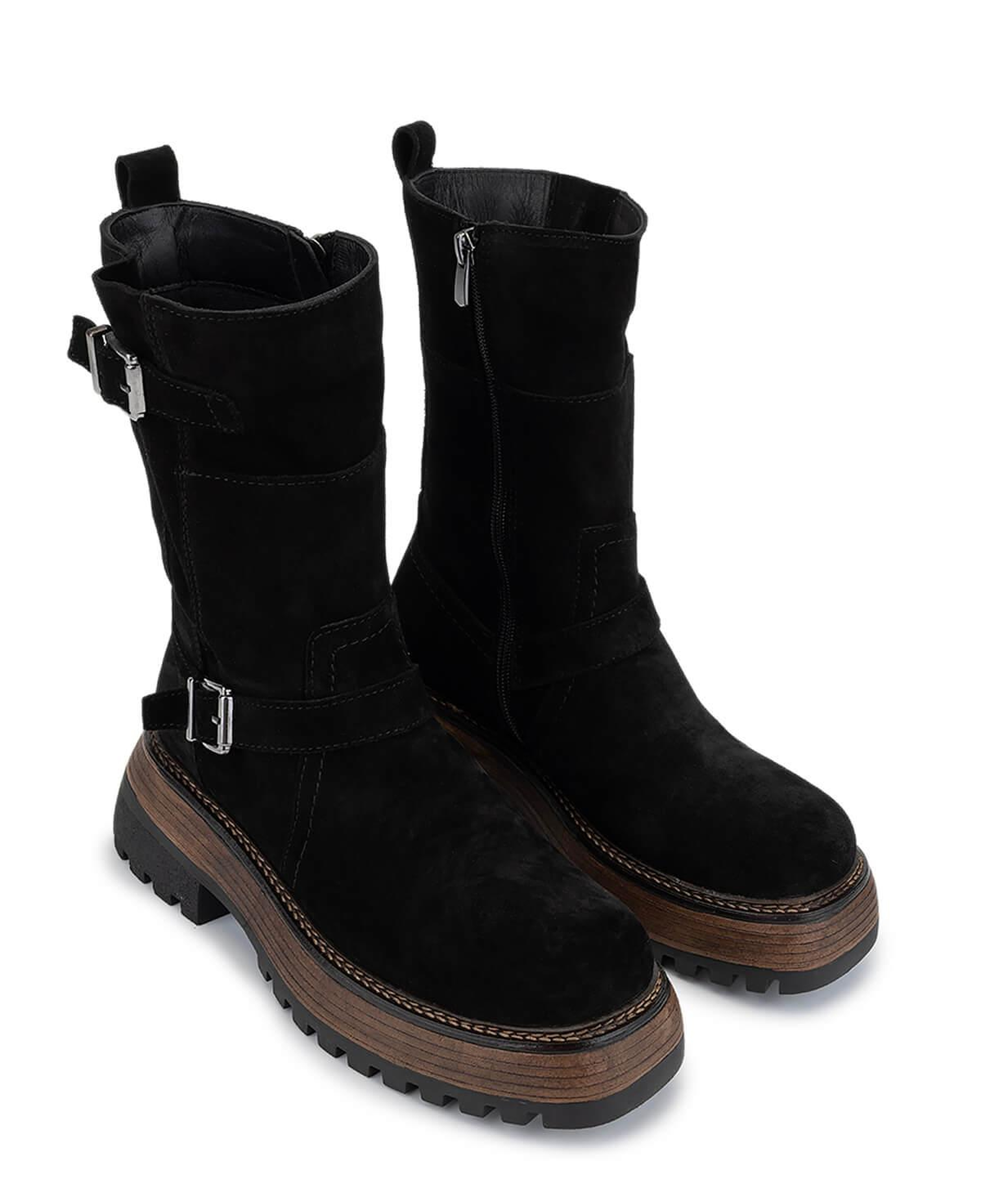 Tamer Tanca Kadın Hakiki Deri Siyah Süet Casual Bot