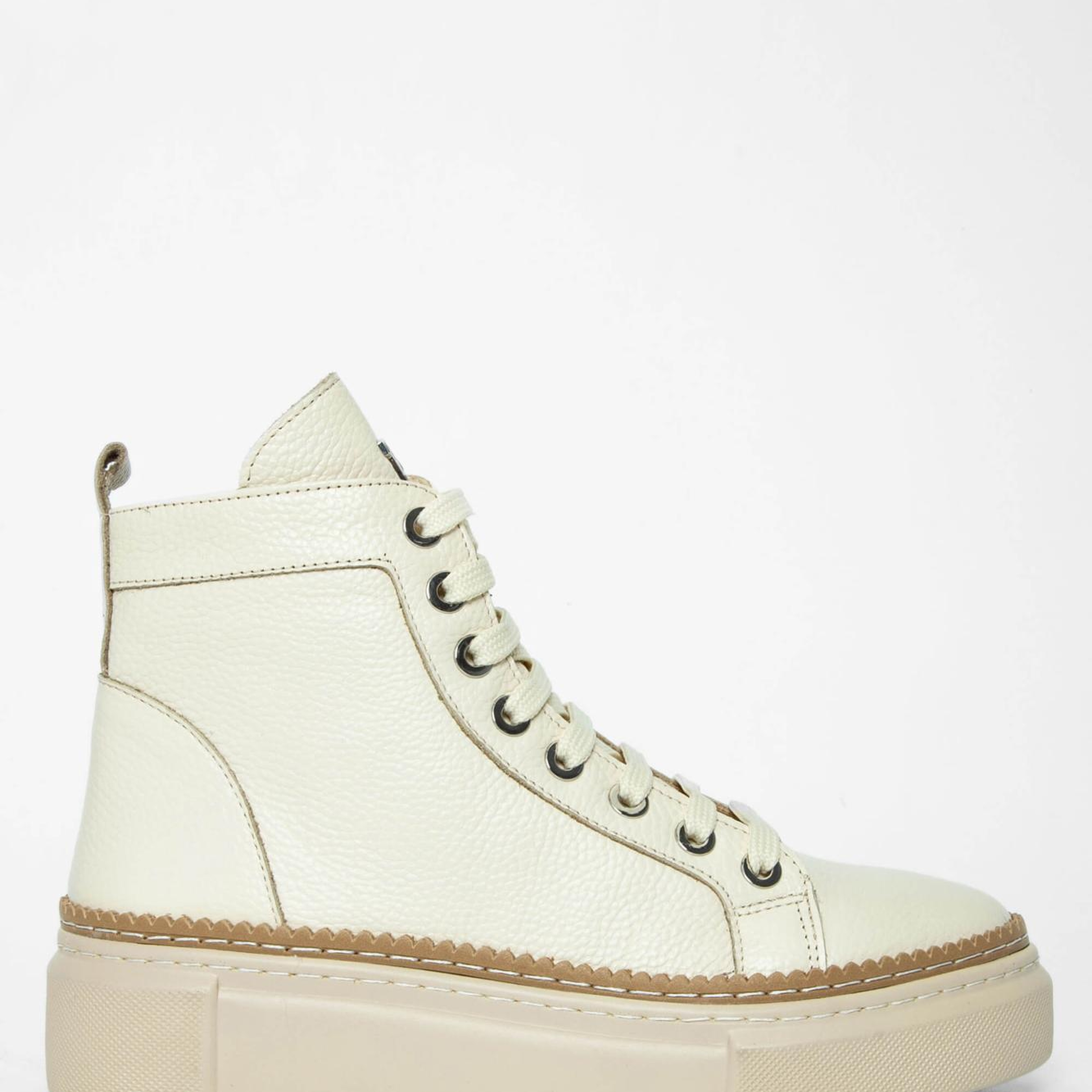 Tamer Tanca Kadın Hakiki Deri Bej Casual Bot