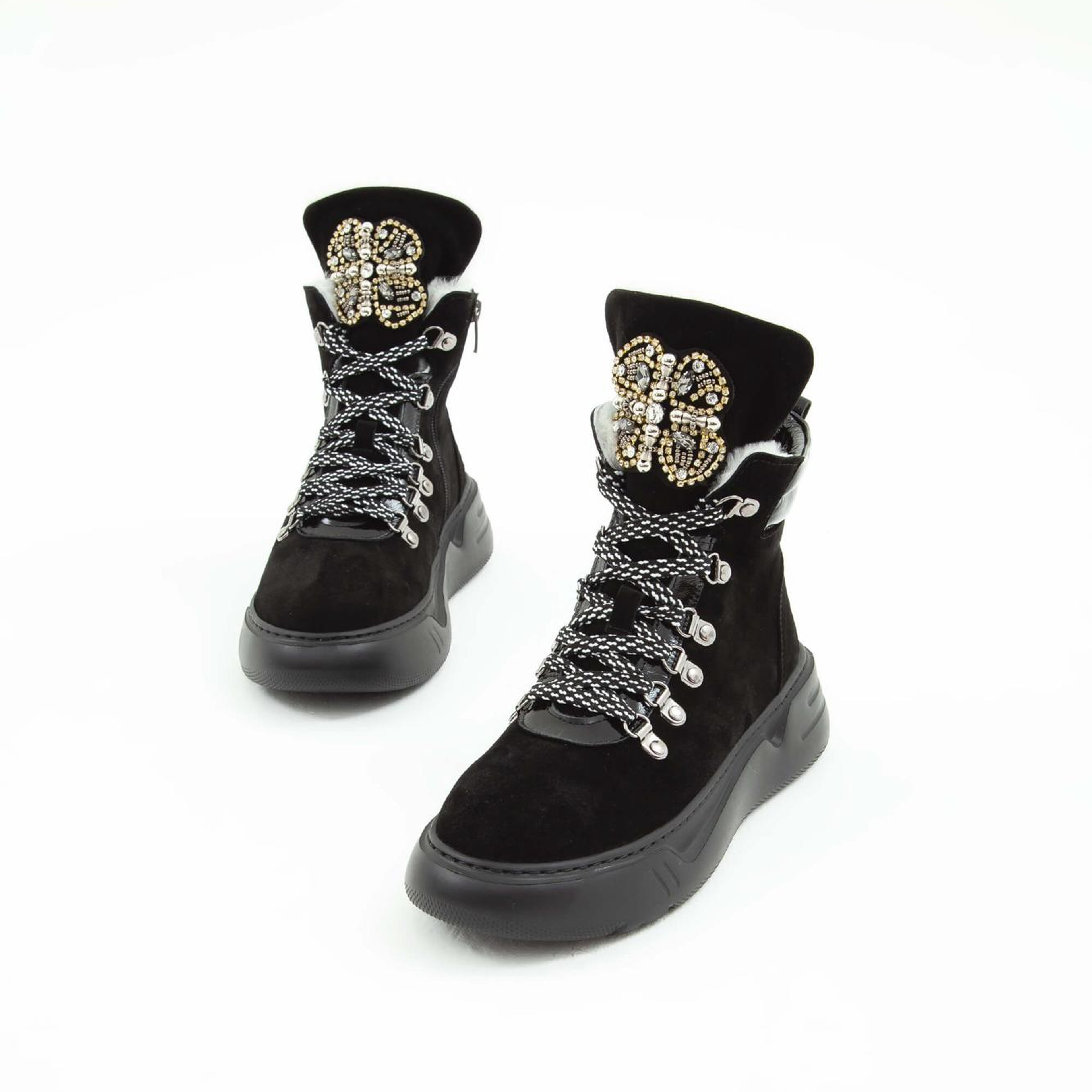 Tamer Tanca Kadın Hakiki Deri Siyah Süet Casual Bot