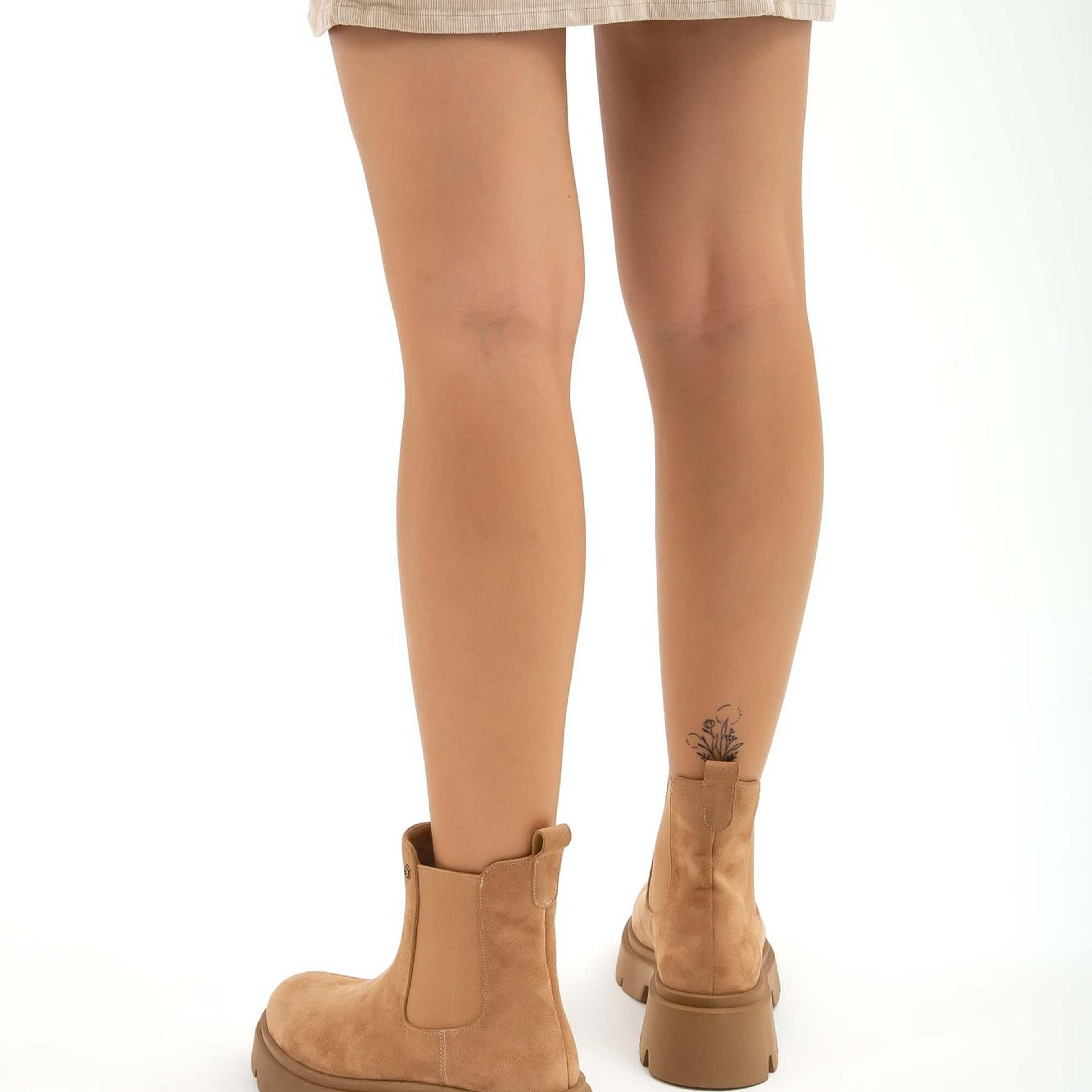 Tamer Tanca Kadın Vegan Tarçın Süet Casual Bot