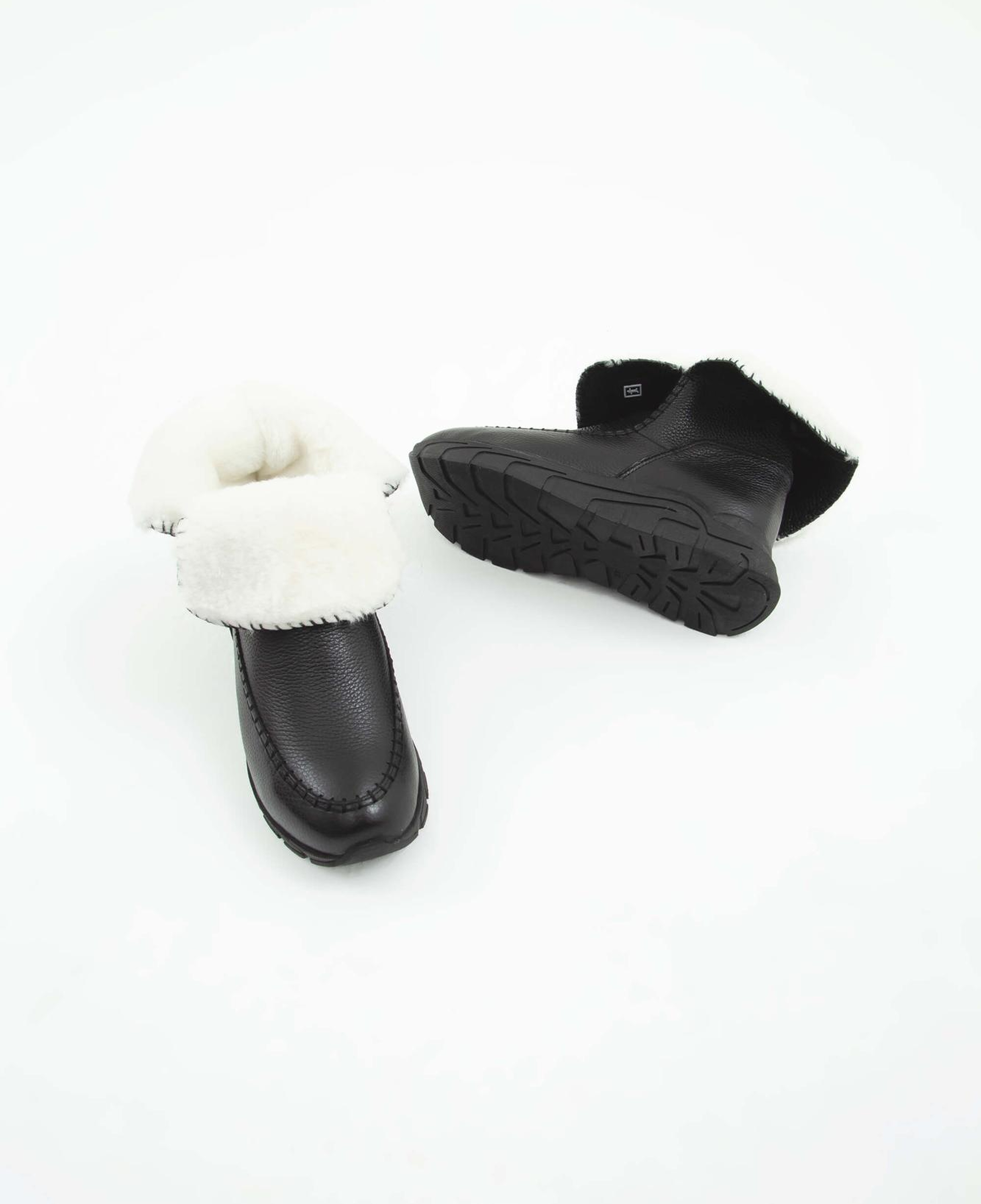 Tamer Tanca Kadın Hakiki Deri Siyah Floter Casual Bot