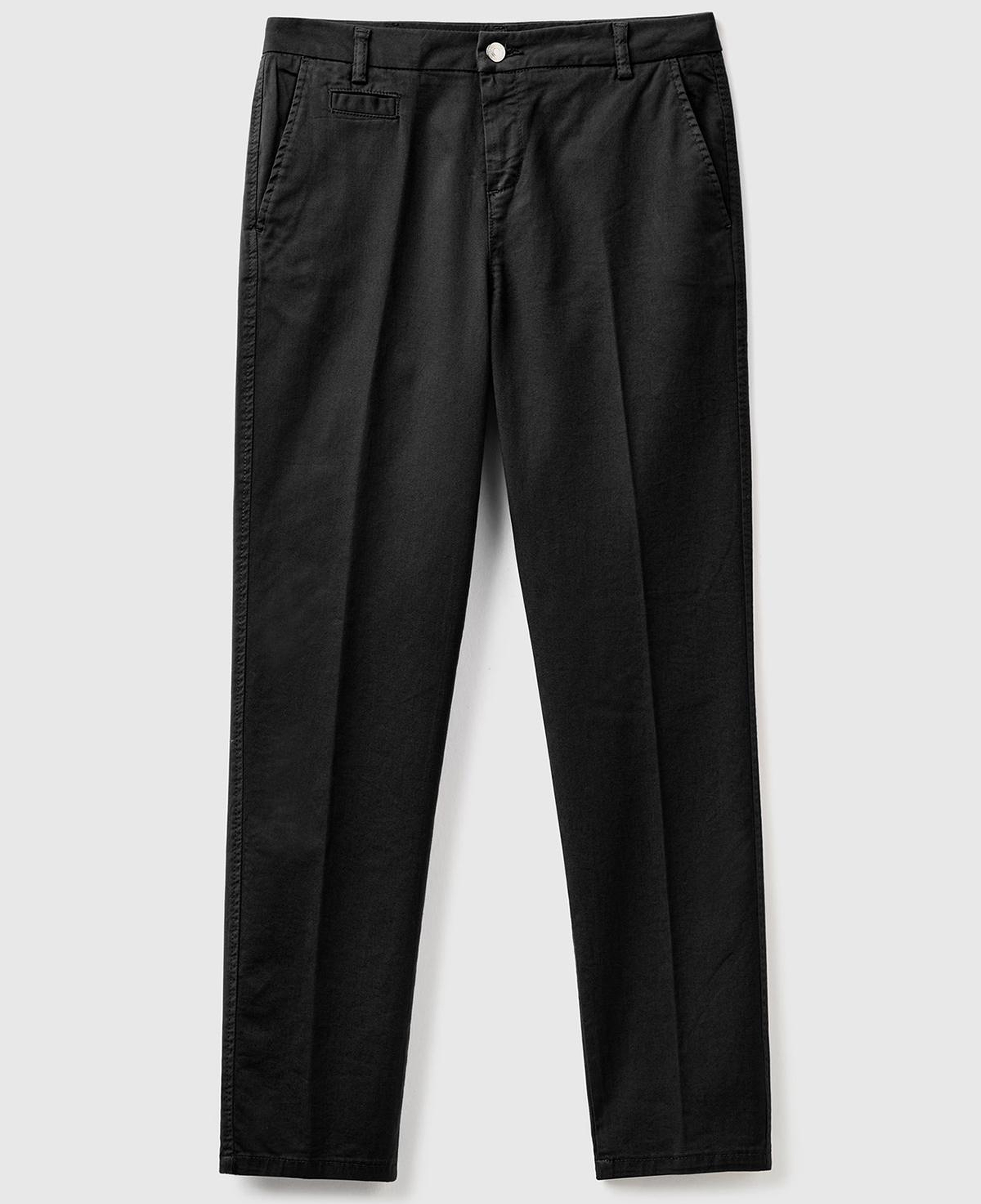 Kadın Siyah Elastanlı Basic Chino Pantolon