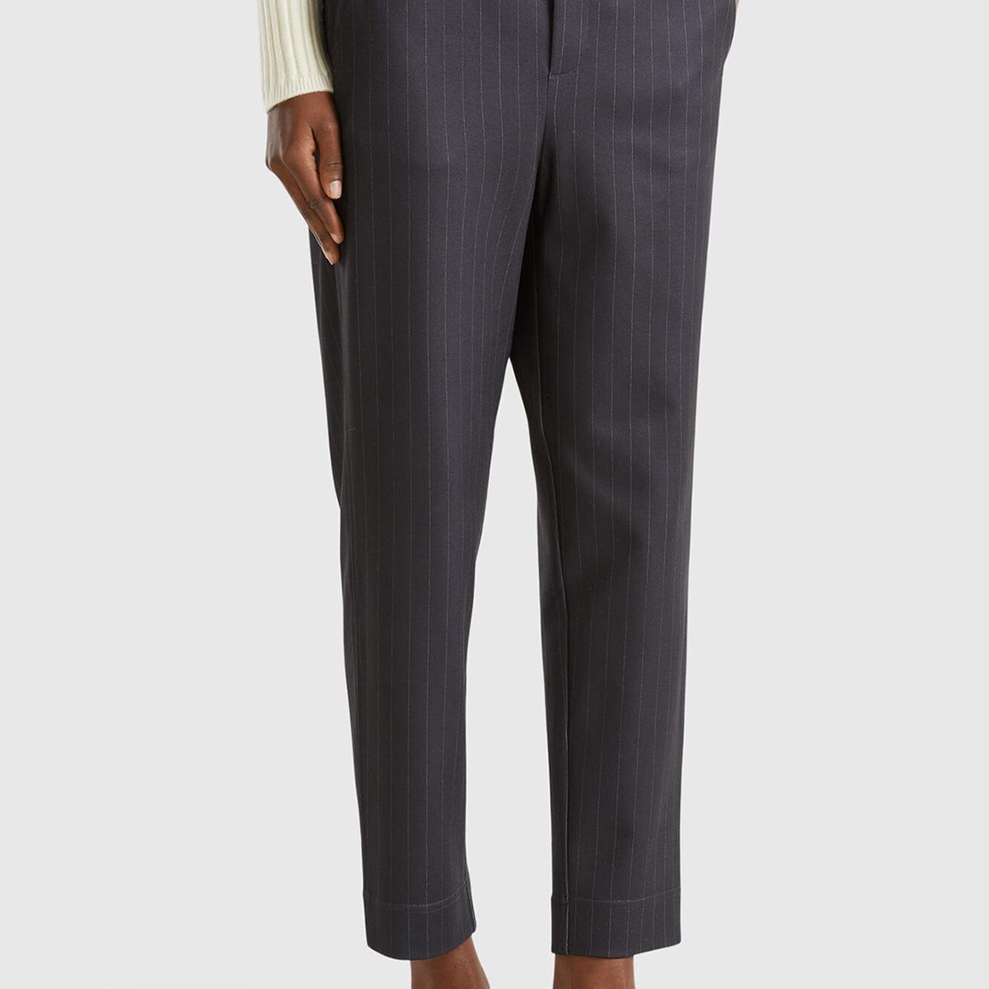 Kadın Siyah Viskoz Karışımlı Tamamı Desenli Beli Lastikli Pantolon