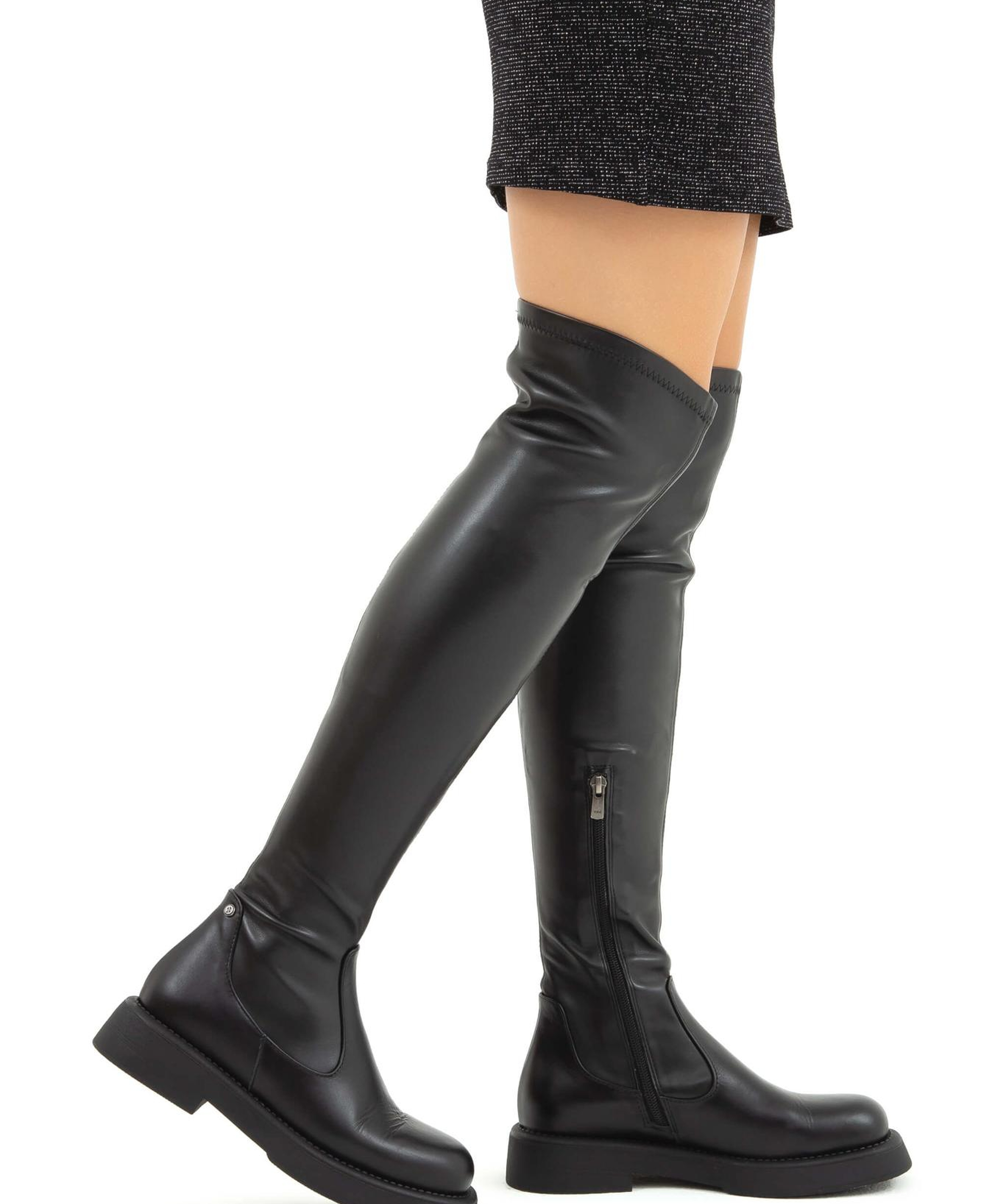 Tamer Tanca Kadın Hakiki Deri Siyah Casual Çizme