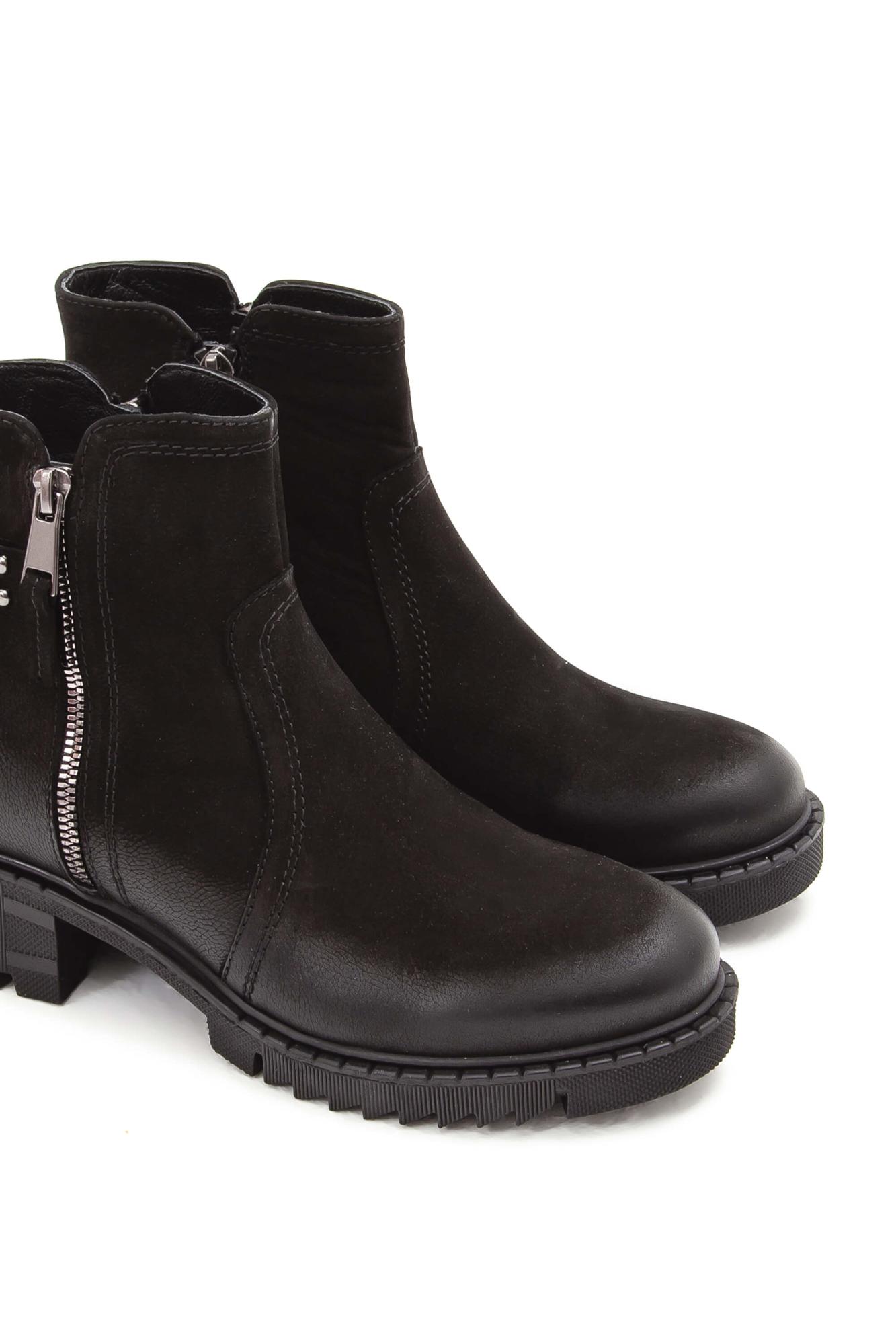 Tamer Tanca Kadın Hakiki Deri Siyah Nubuk Günlük Bot