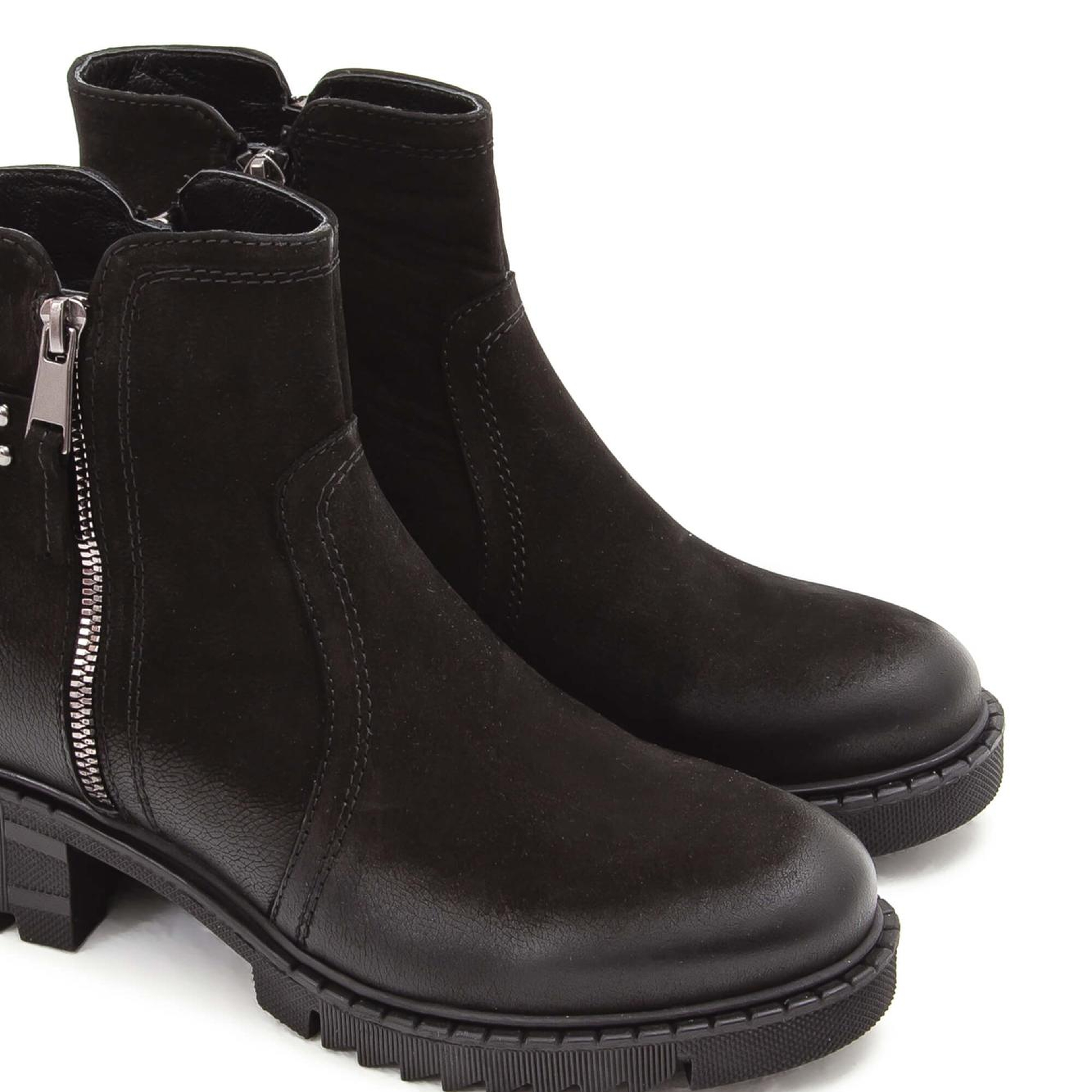 Tamer Tanca Kadın Hakiki Deri Siyah Nubuk Günlük Bot