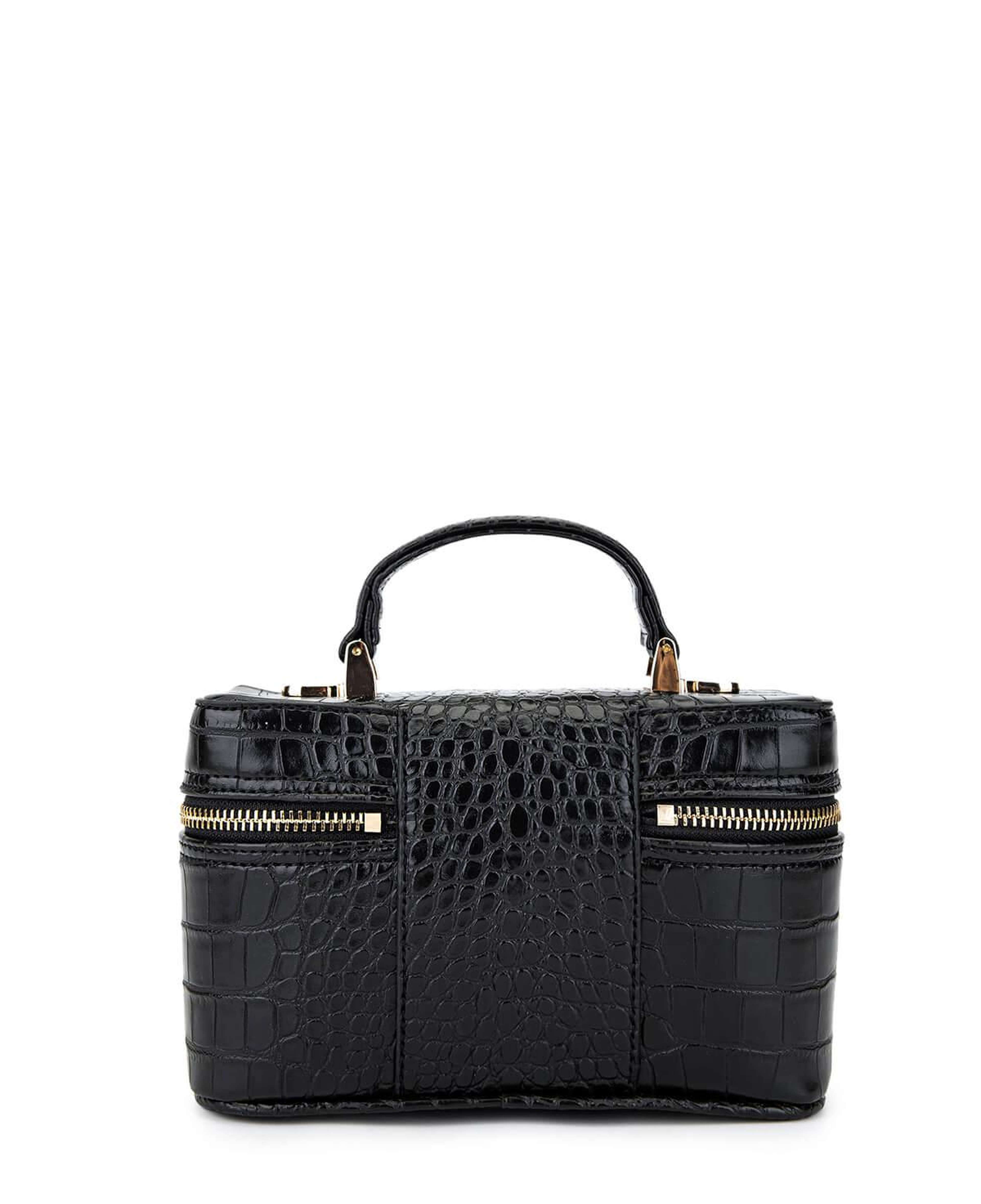 Tamer Tanca Kadın Suni Deri Siyah Kroko El Çantası