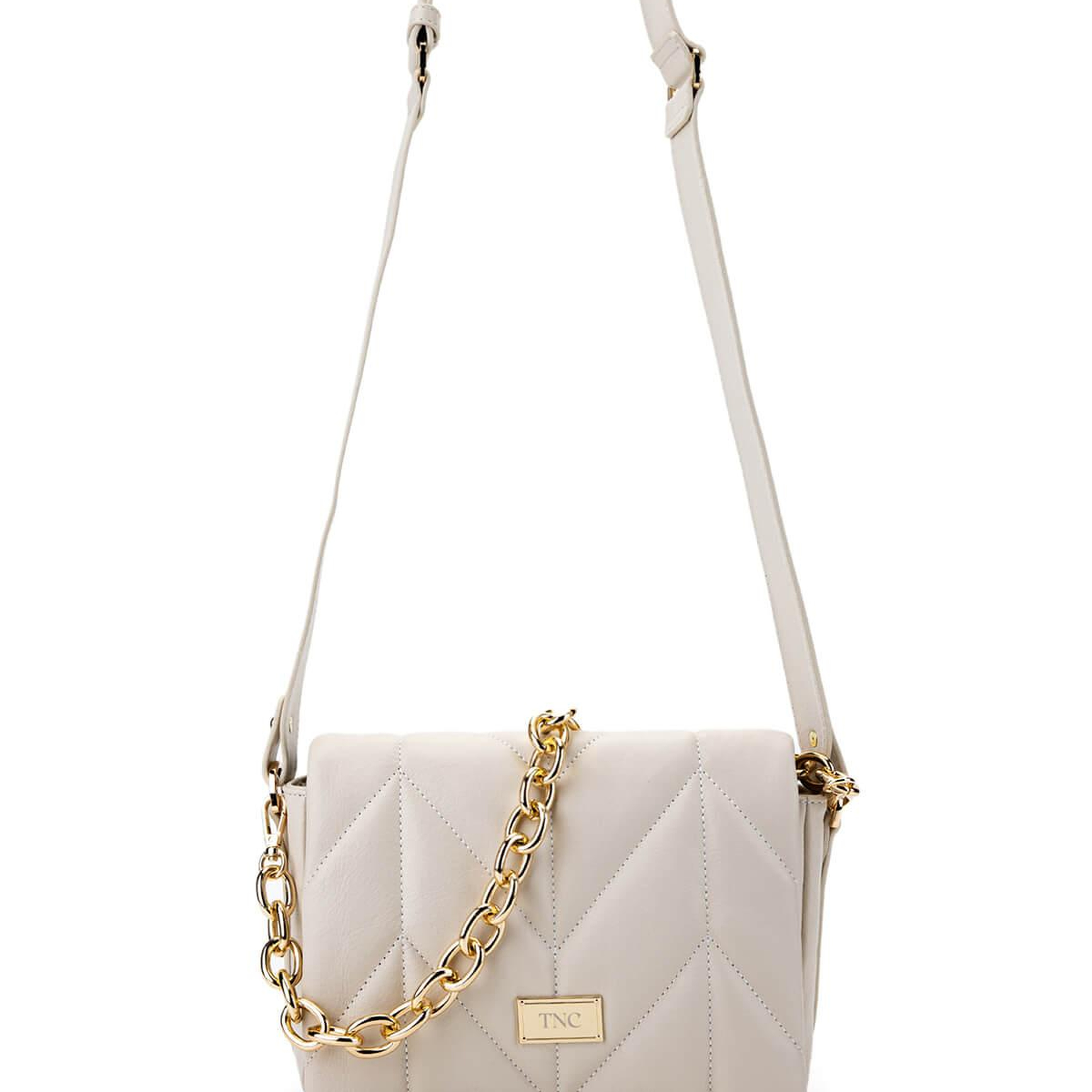 Tamer Tanca Kadın Hakiki Deri Bej Omuz Çanta