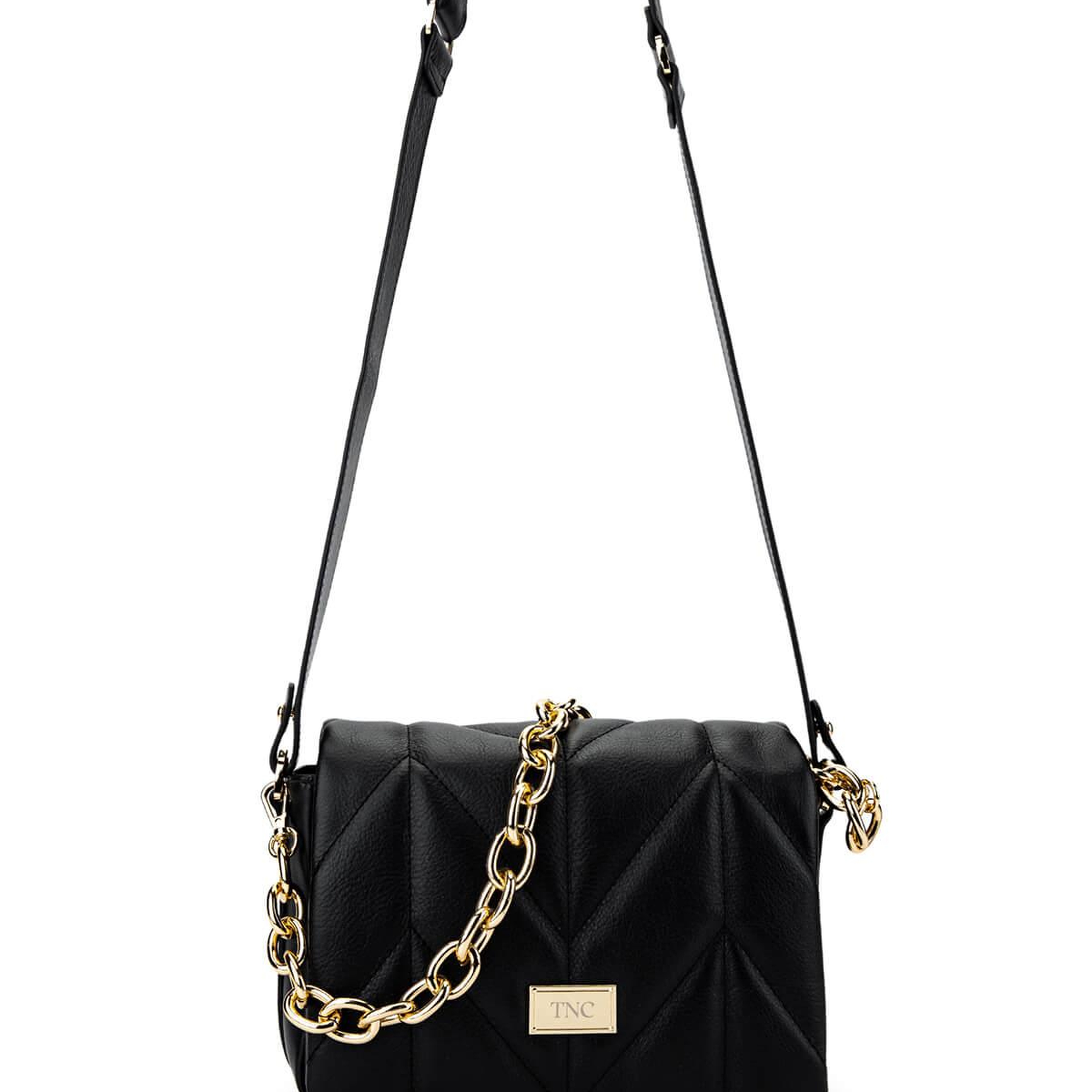 Tamer Tanca Kadın Hakiki Deri Siyah Deri Omuz Çanta