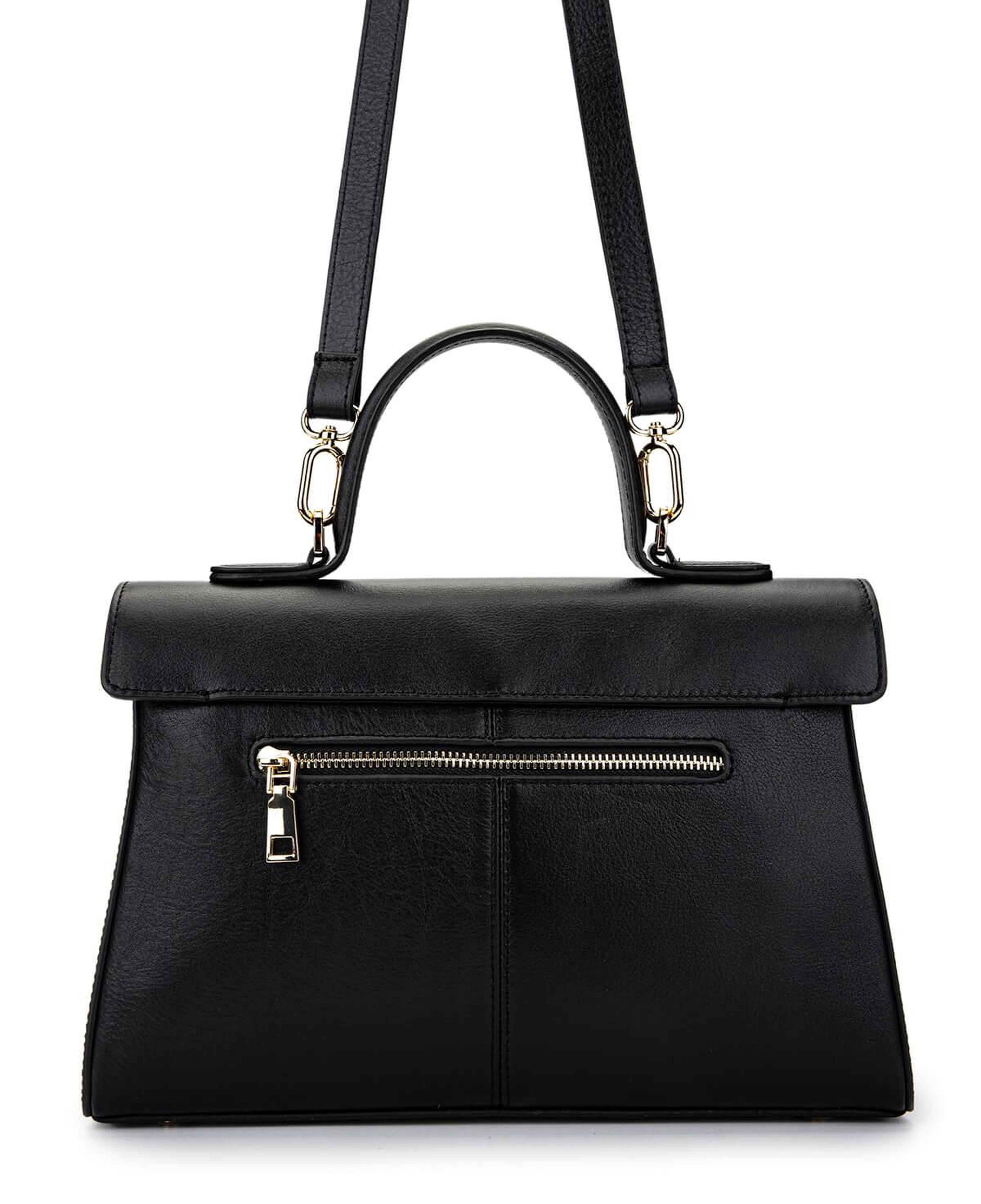 Tamer Tanca Kadın Hakiki Deri Siyah Deri El Çantası