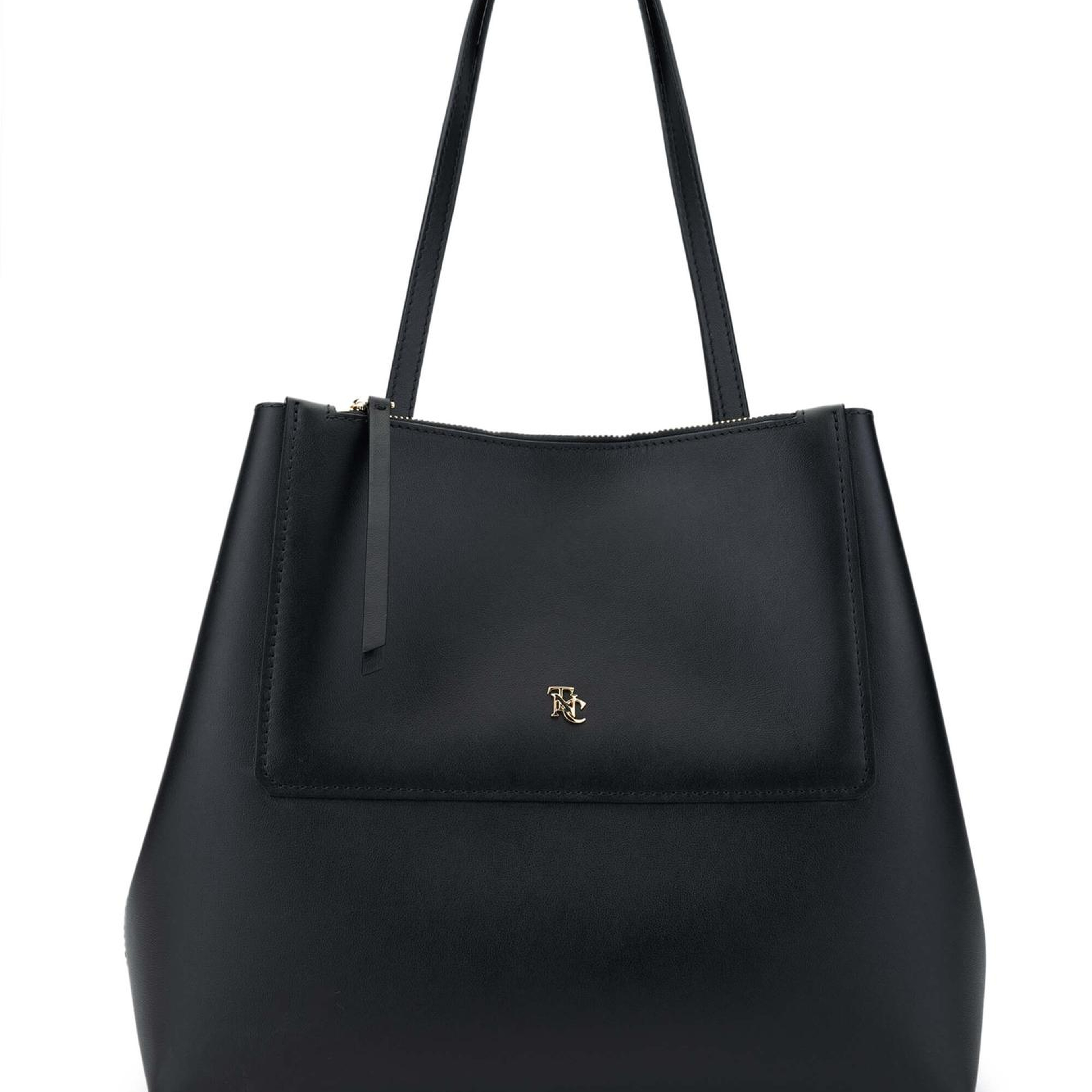 Tamer Tanca Kadın Hakiki Deri Siyah Deri Omuz Çanta