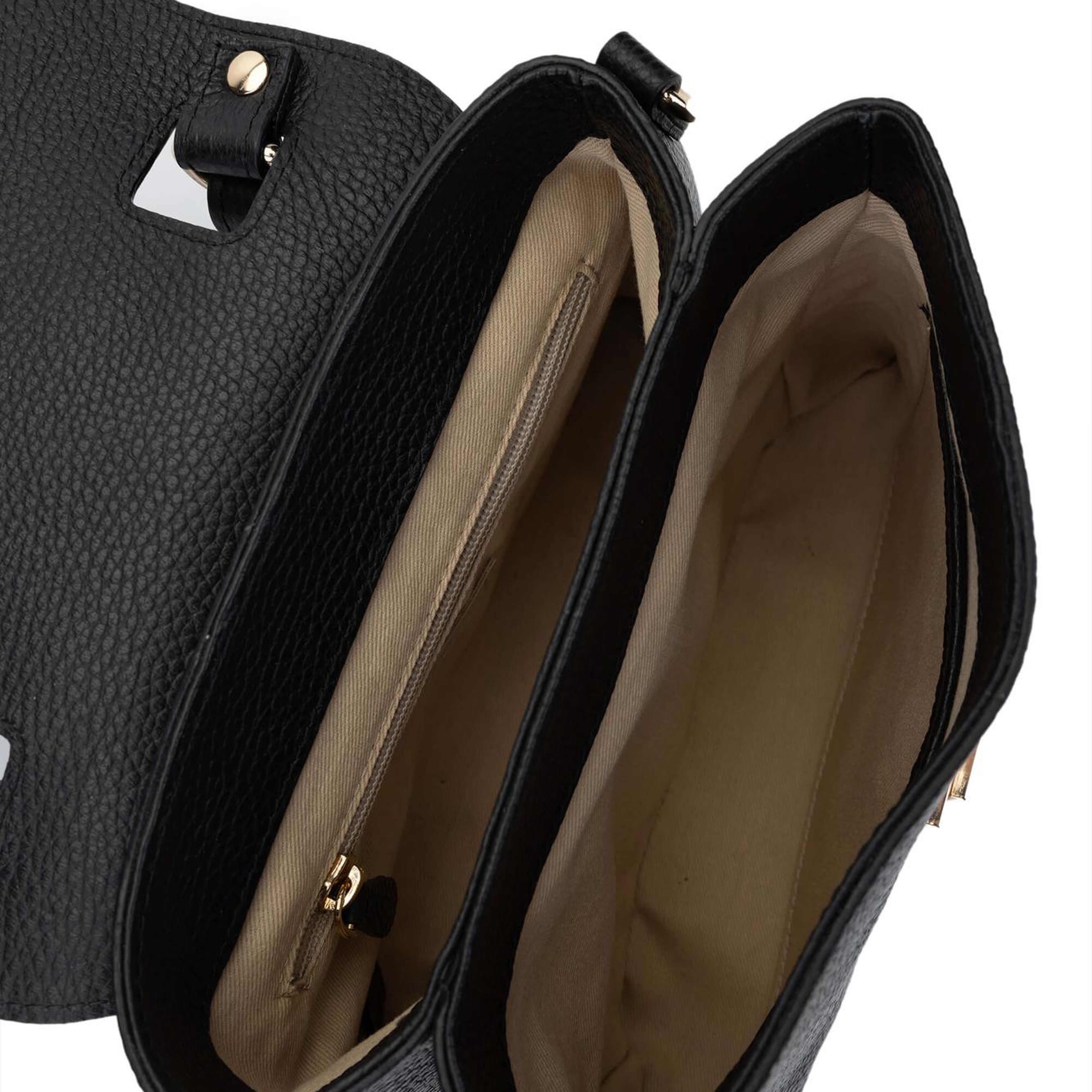 Tamer Tanca Kadın Hakiki Deri Siyah Floter Omuz Çanta