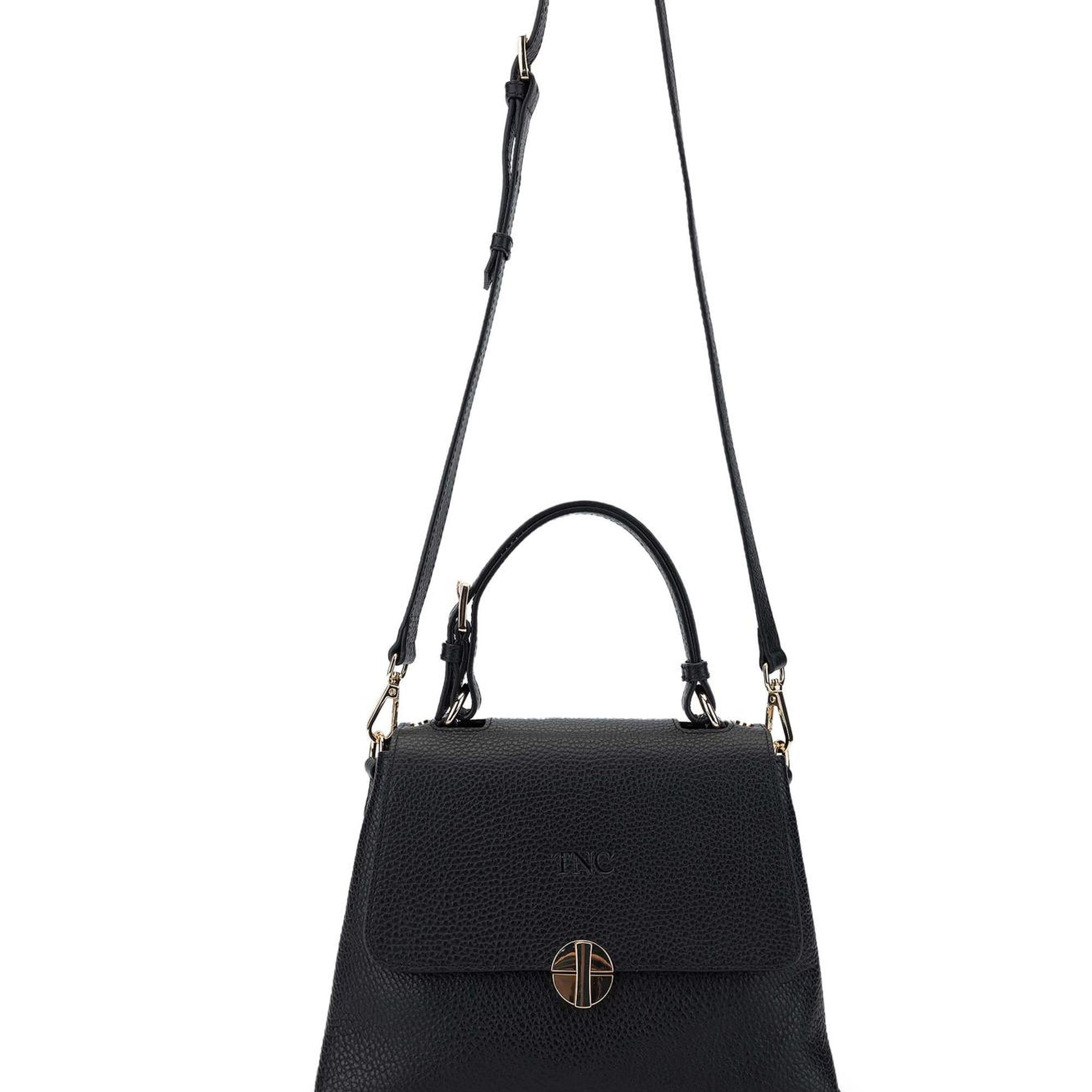 Tamer Tanca Kadın Hakiki Deri Siyah Floter Omuz Çanta