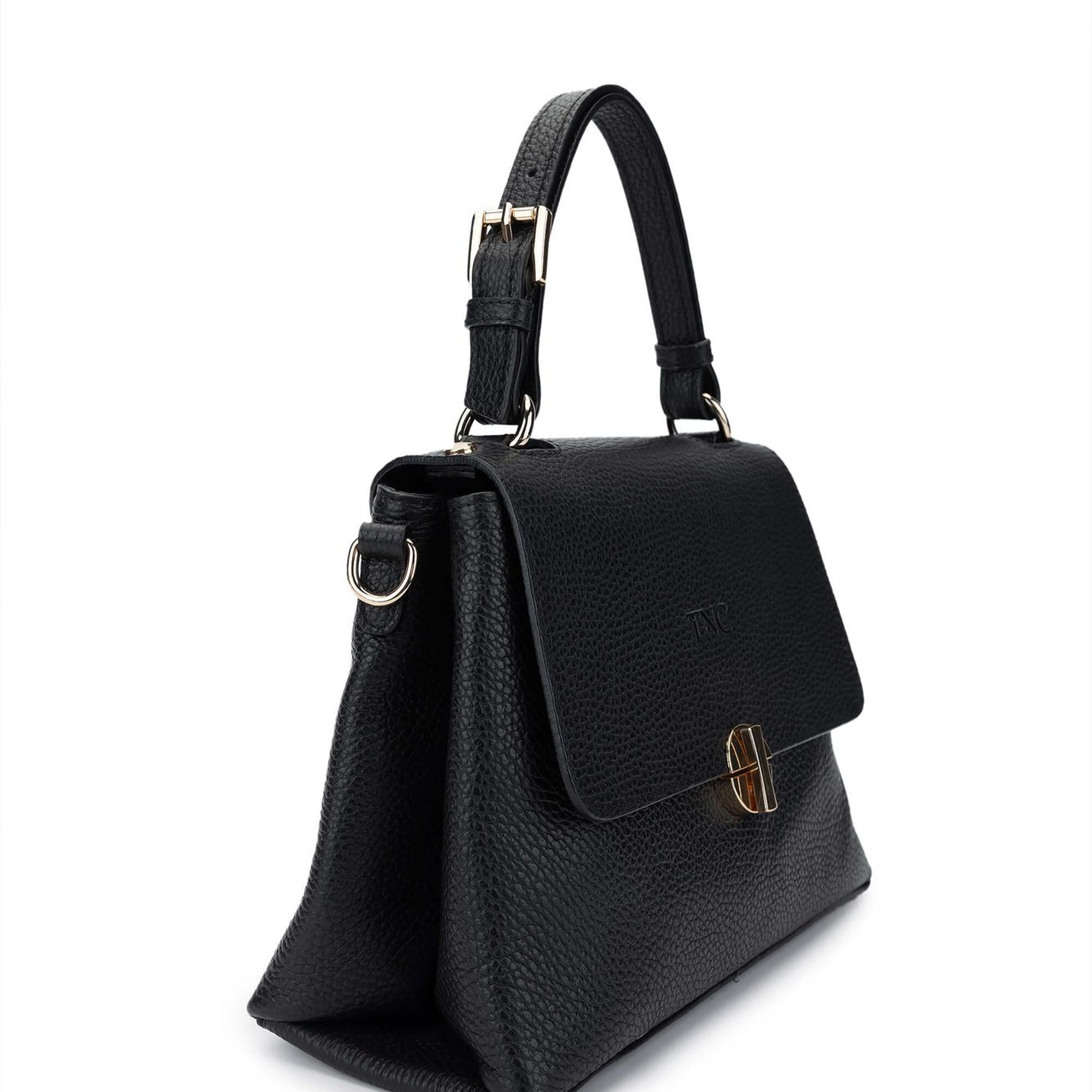 Tamer Tanca Kadın Hakiki Deri Siyah Floter Omuz Çanta