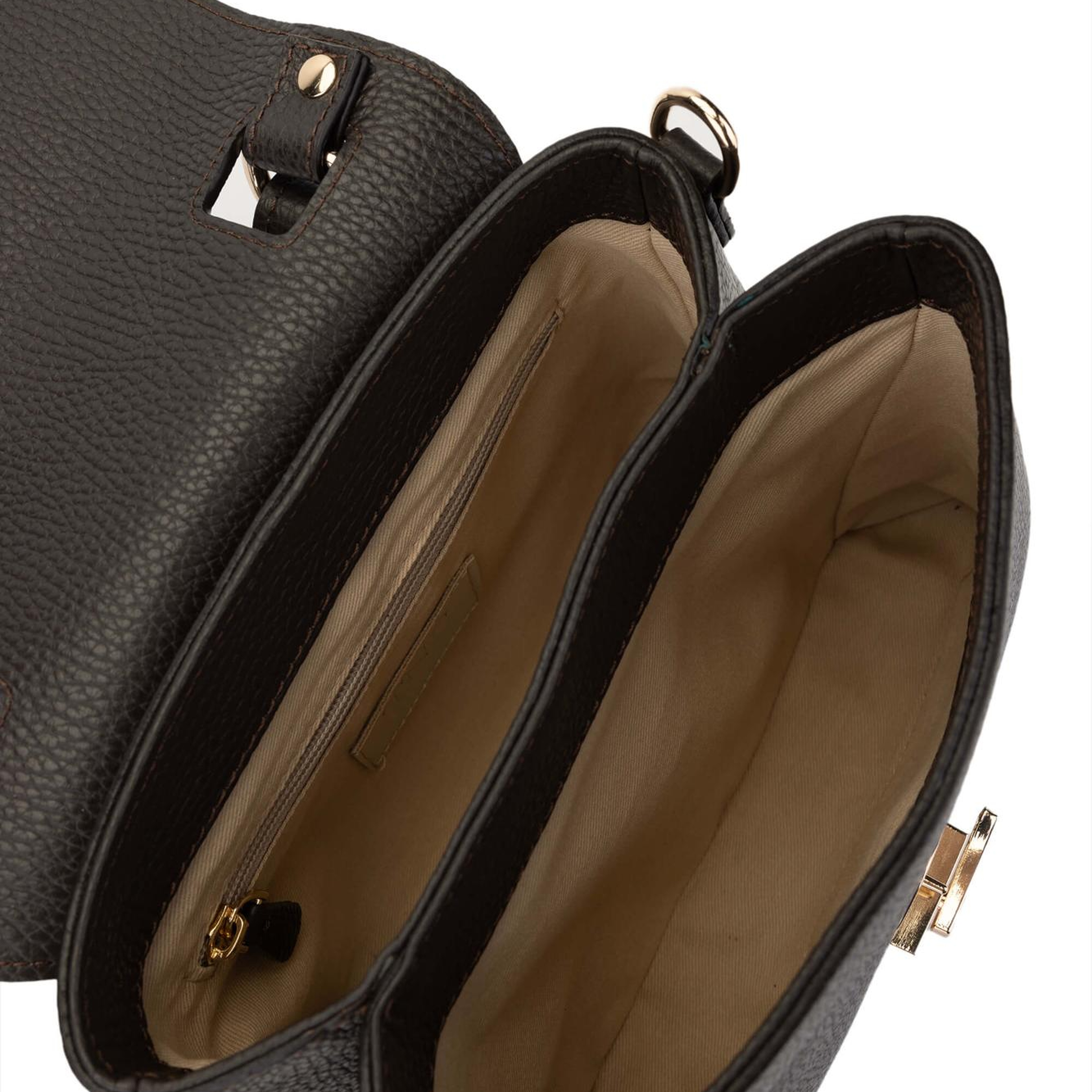 Tamer Tanca Kadın Hakiki Deri Kahverengi Omuz Çanta