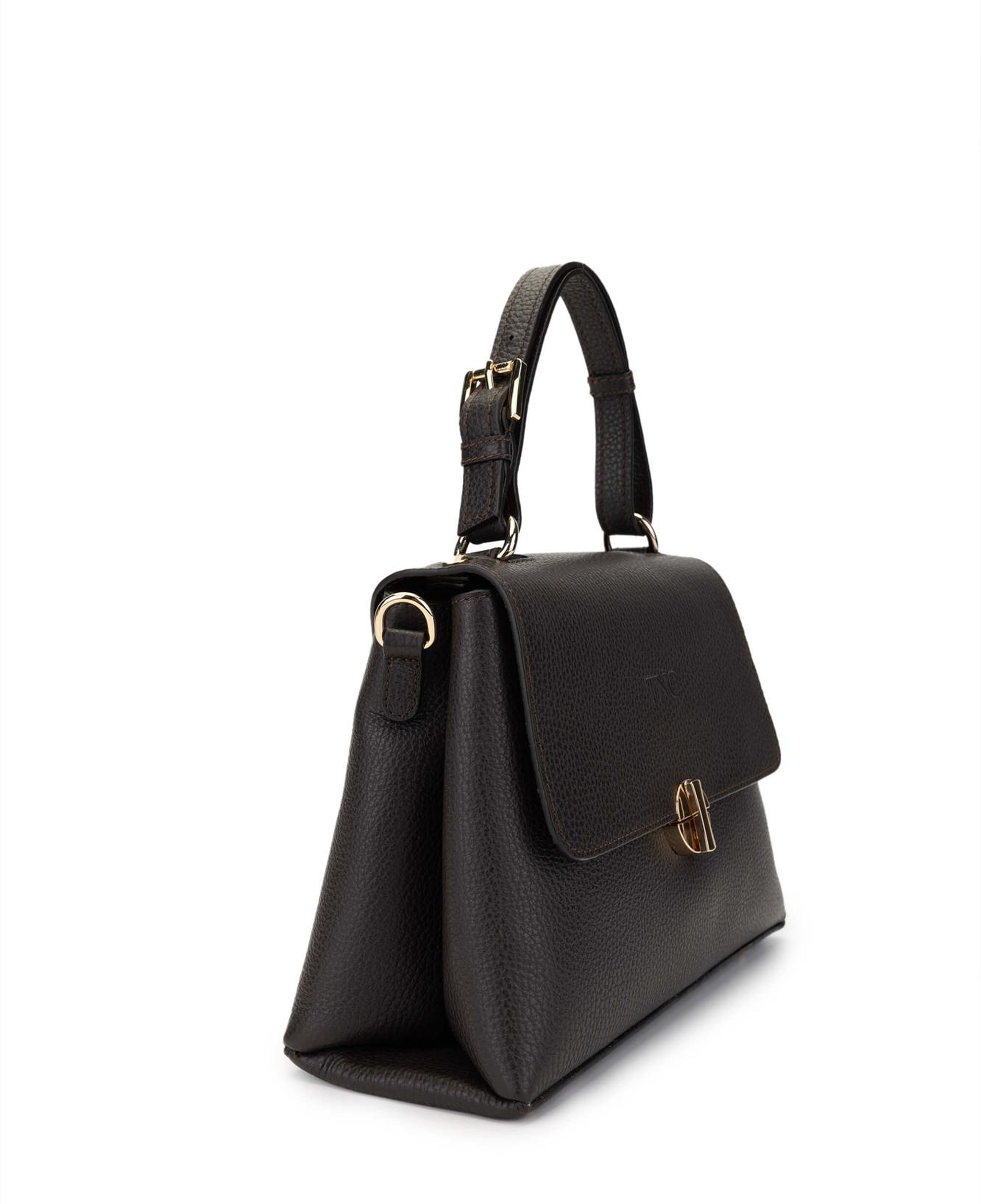 Tamer Tanca Kadın Hakiki Deri Kahverengi Omuz Çanta