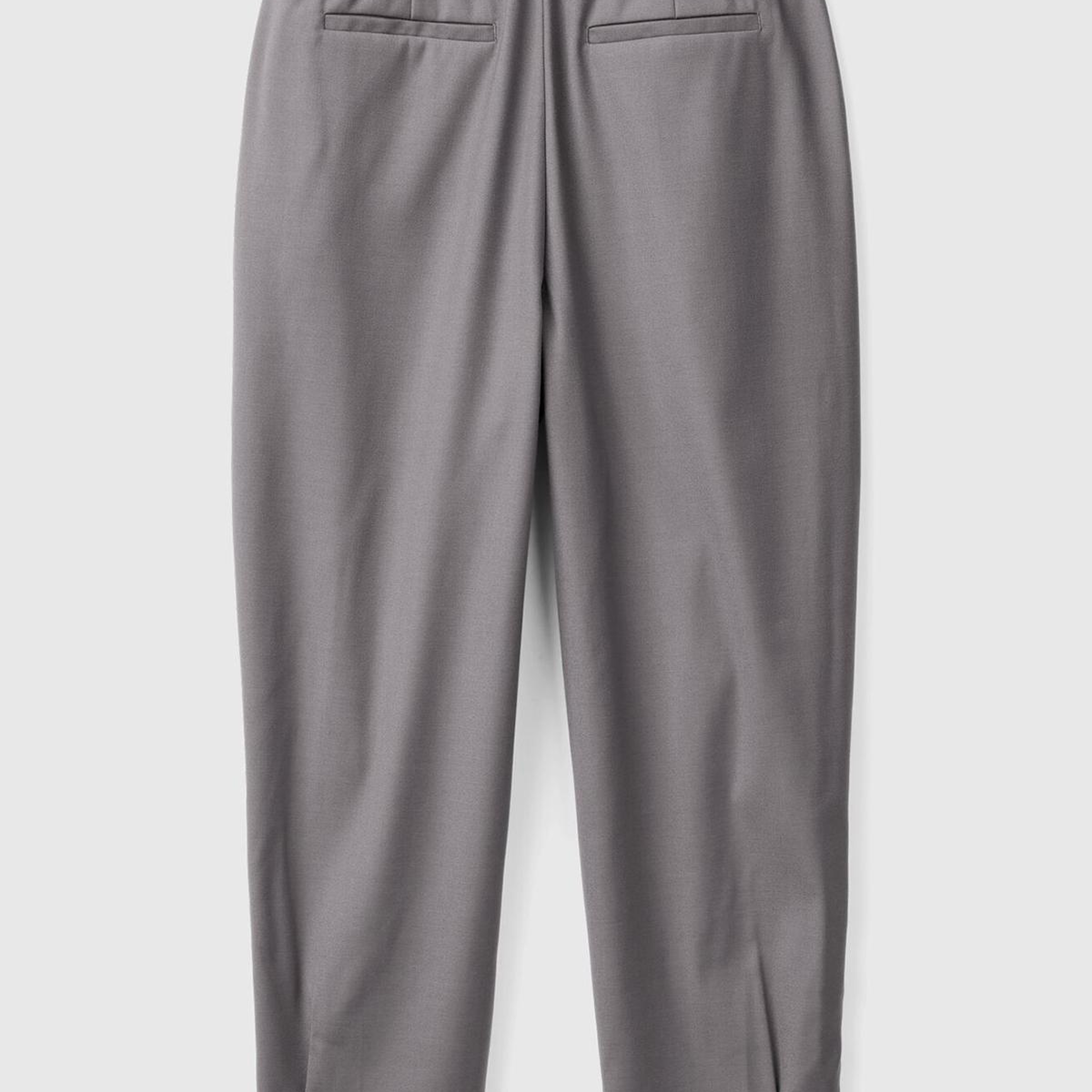 Kadın Antrasit Melanj Yün ve Viskoz Karışımlı Hafif Balon Paçalı Pantolon