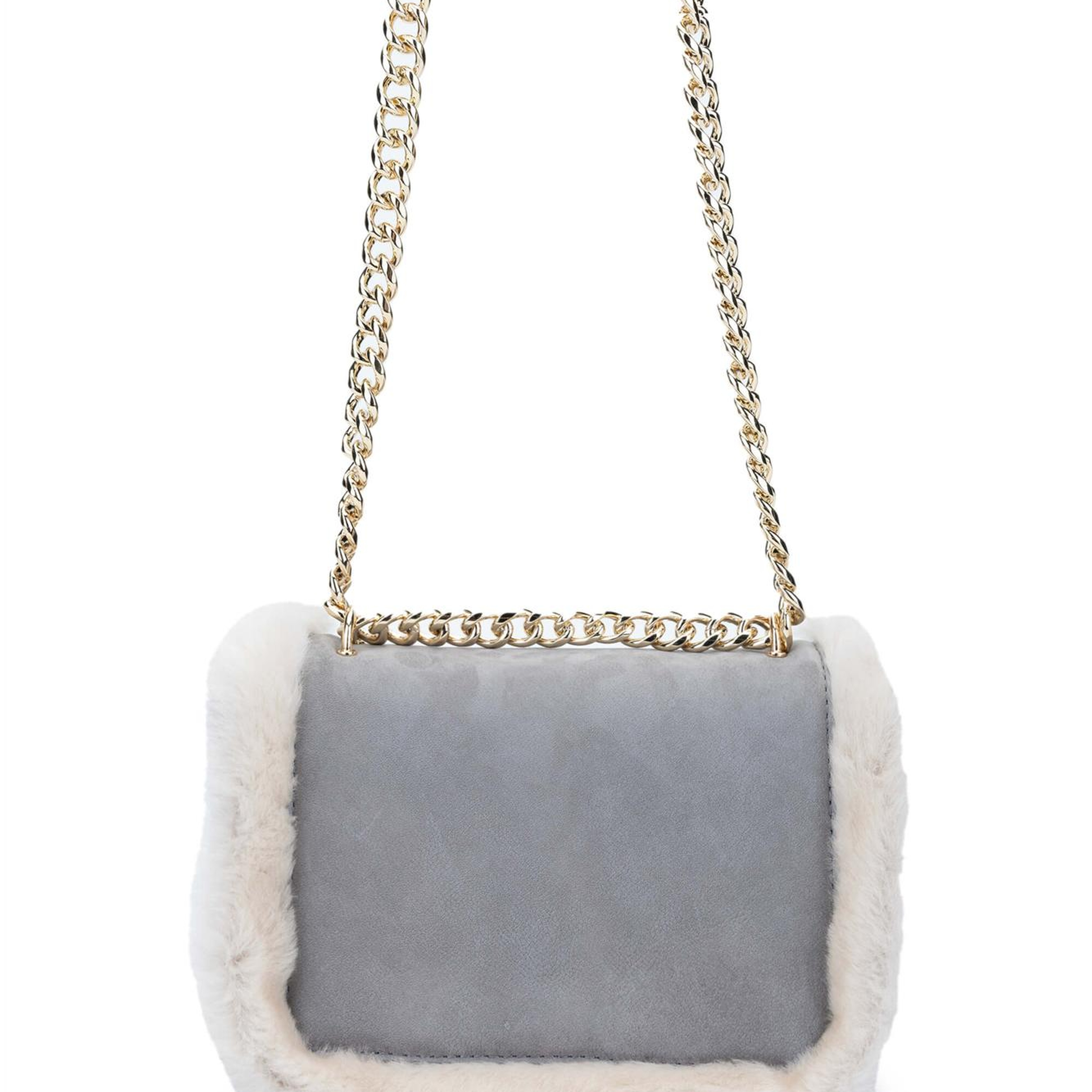 Tamer Tanca Kadın Hakiki Deri Gri Nubuk Omuz Çanta