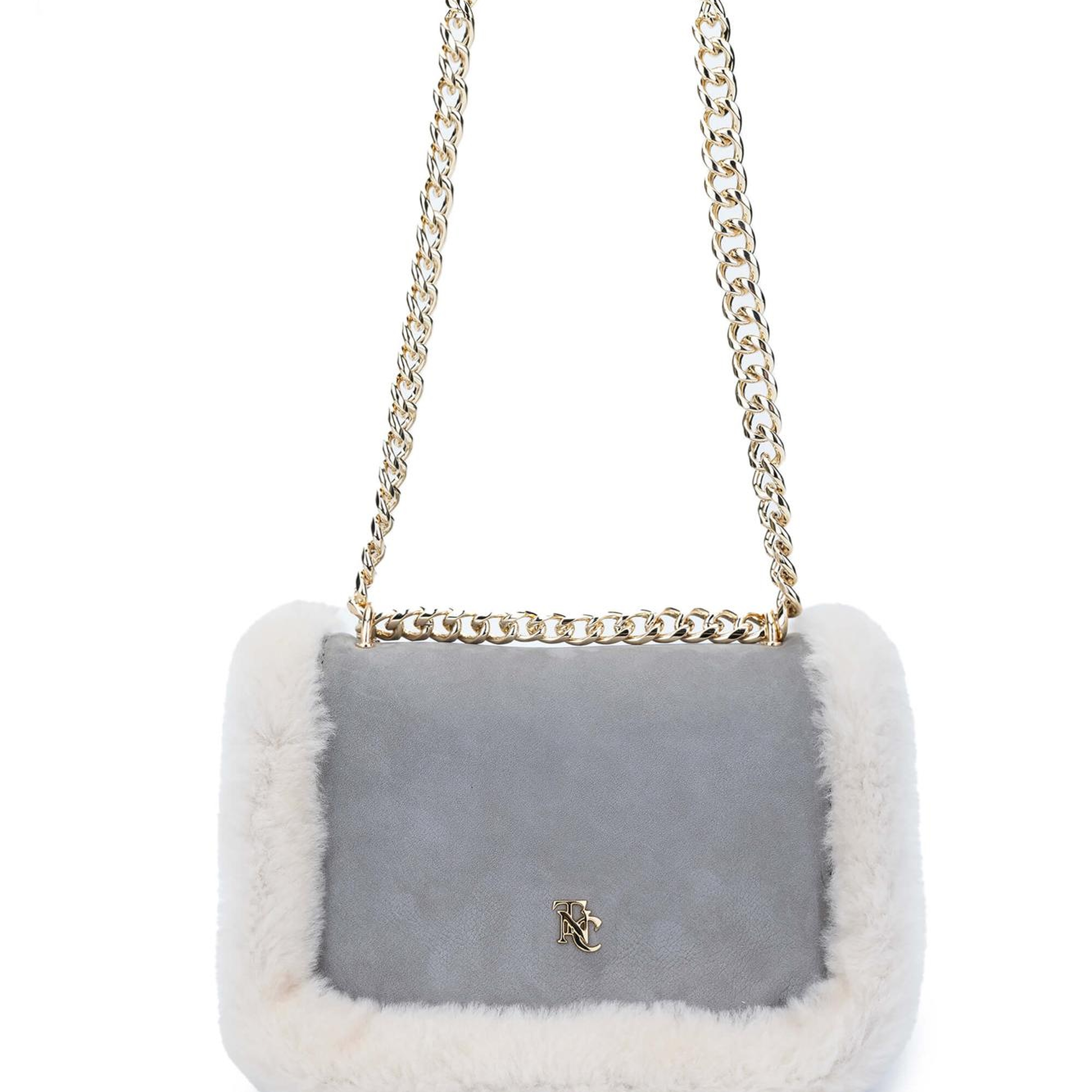 Tamer Tanca Kadın Hakiki Deri Gri Nubuk Omuz Çanta