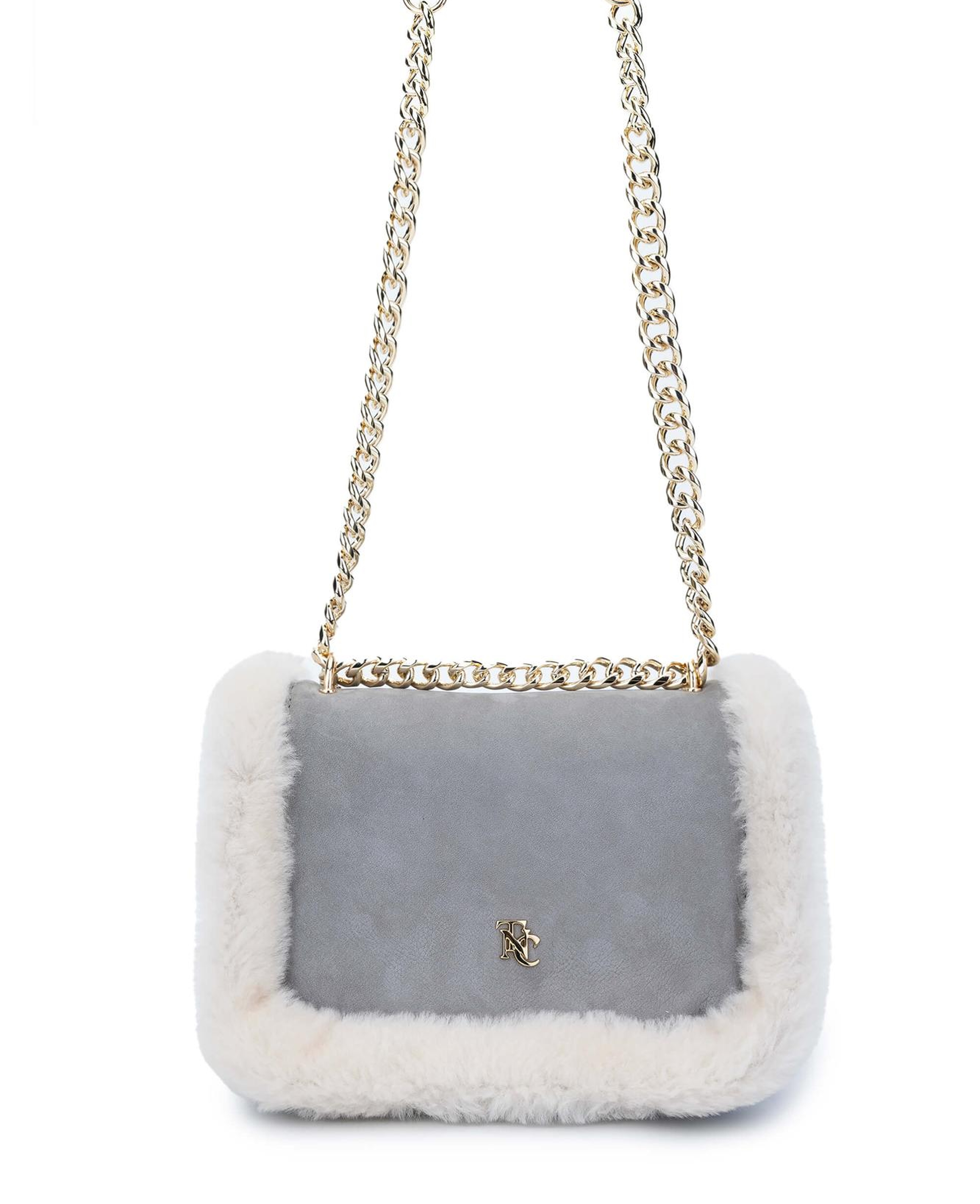 Tamer Tanca Kadın Hakiki Deri Gri Nubuk Omuz Çanta