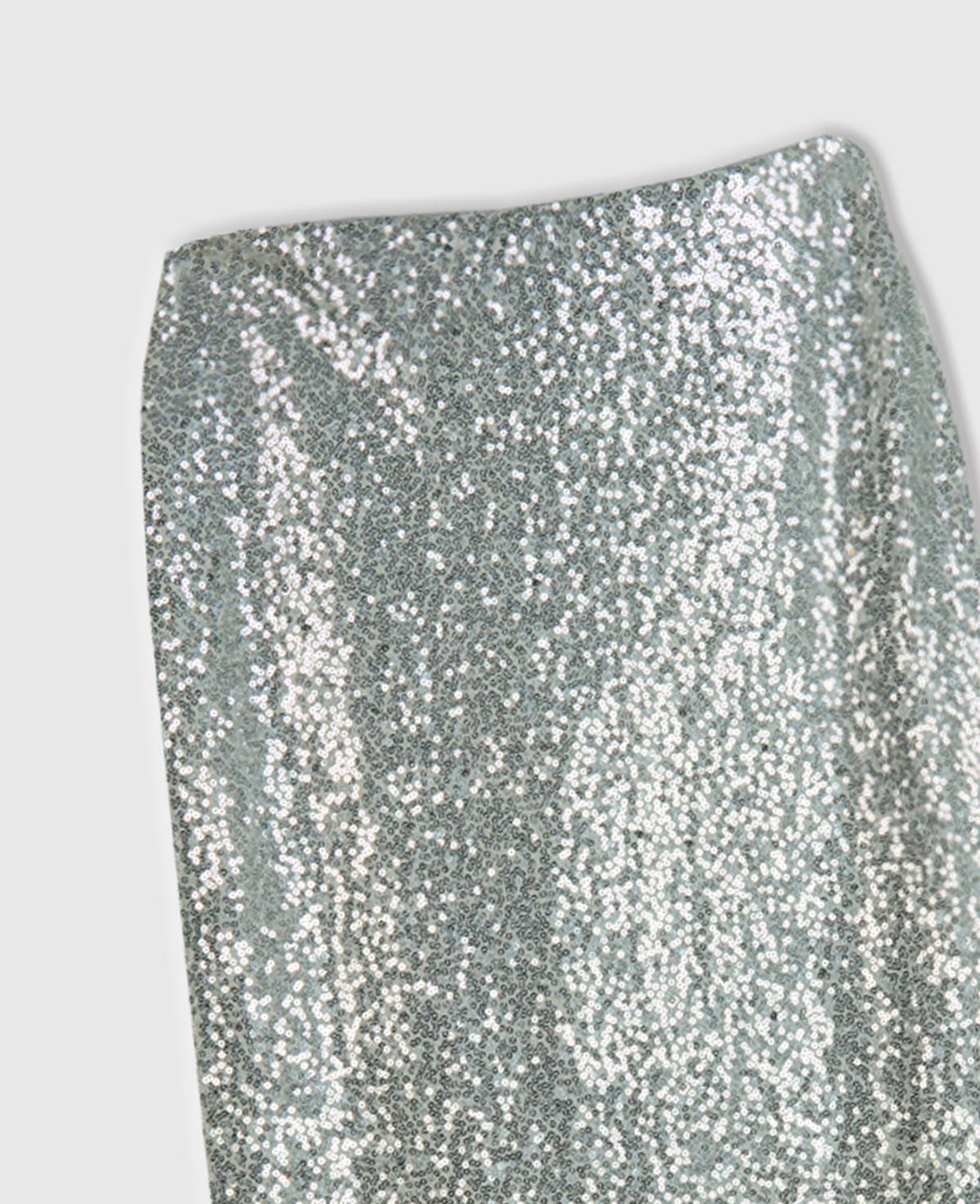 Kadın Gümüş İçi Jarse Astarlı Arkası Yırtmaçlı Kalem Etek