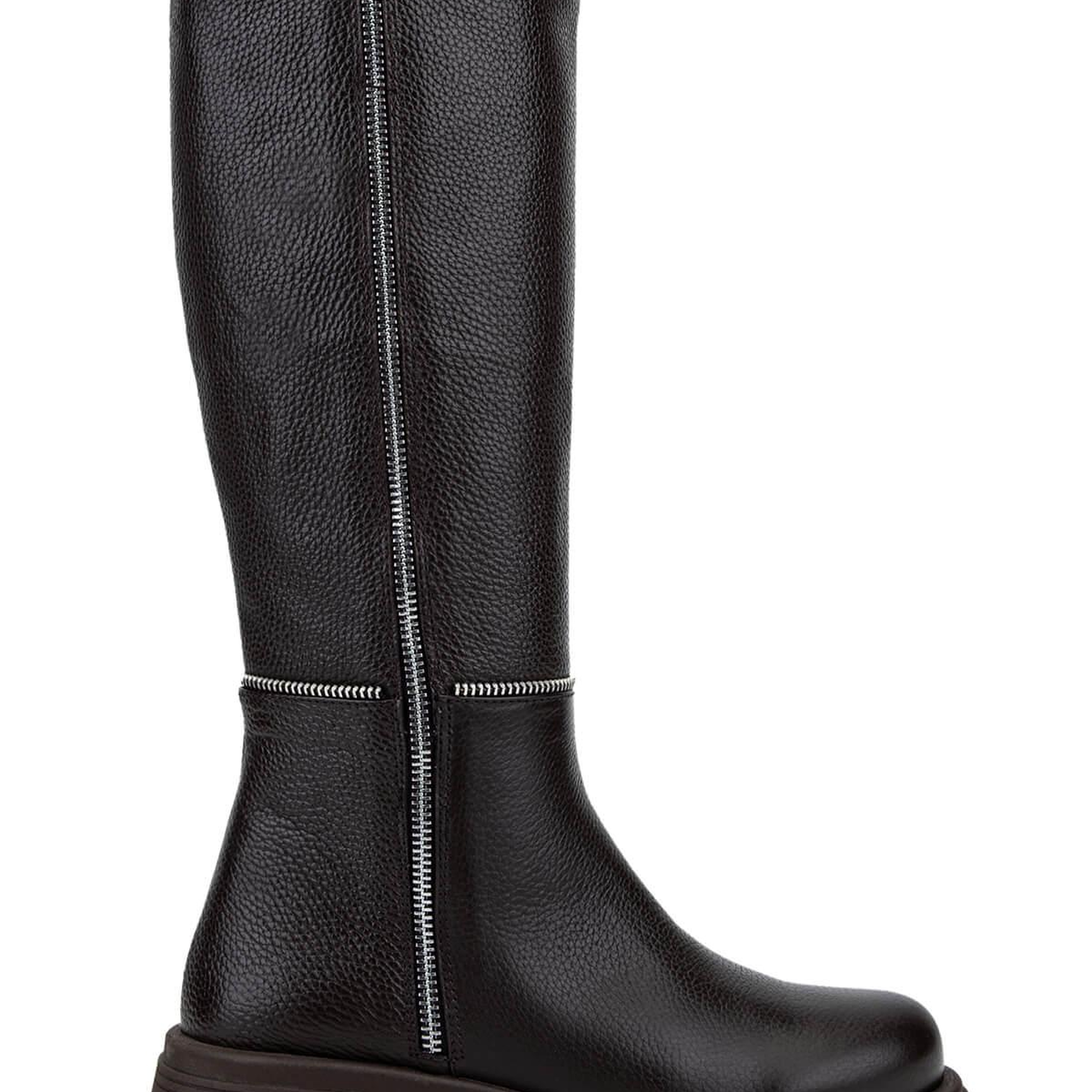 Tamer Tanca Kadın Hakiki Deri Kahverengi Floter Klasik Çizme