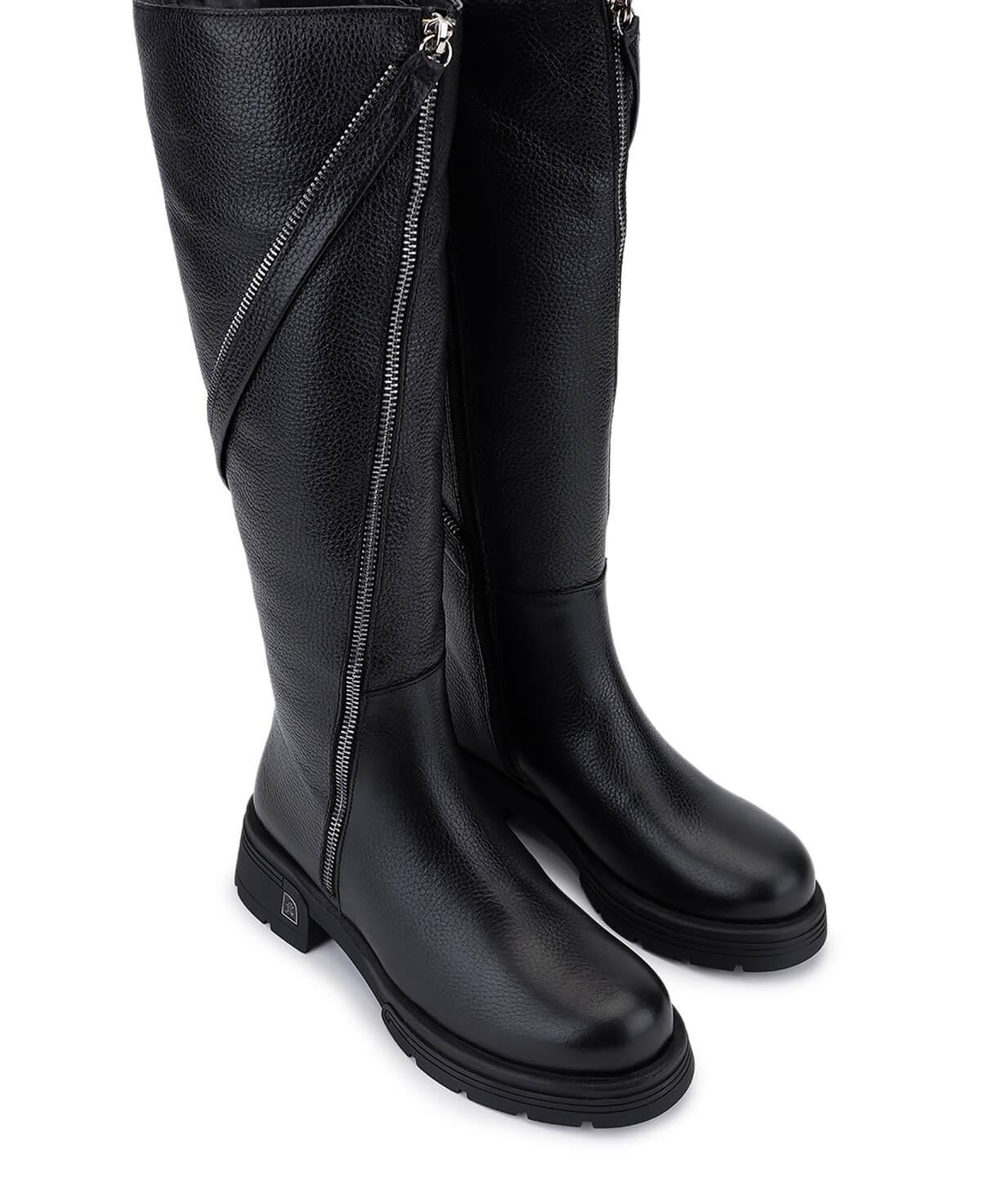 Tamer Tanca Kadın Hakiki Deri Siyah Floter Klasik Çizme
