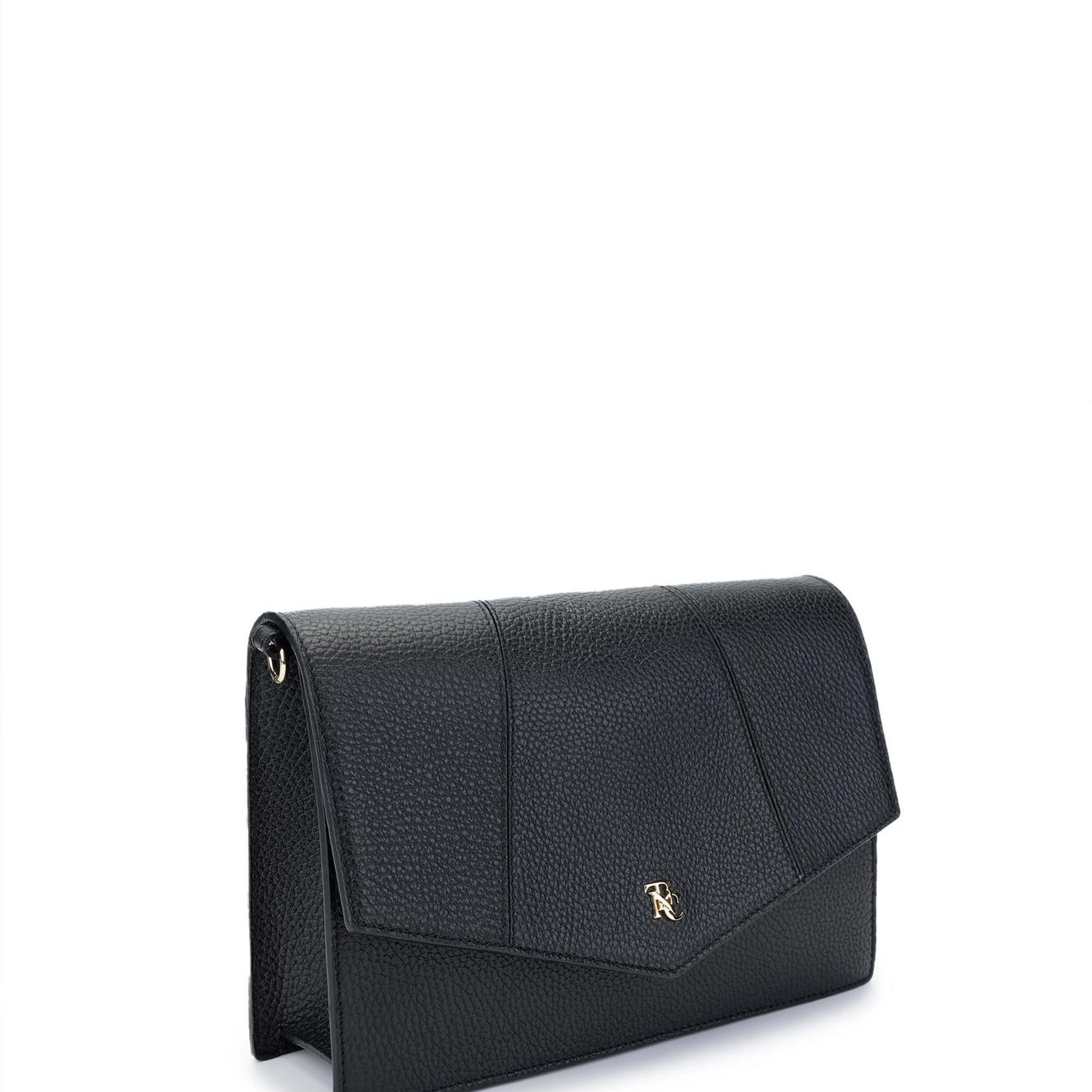 Tamer Tanca Kadın Hakiki Deri Siyah Floter Omuz Çanta