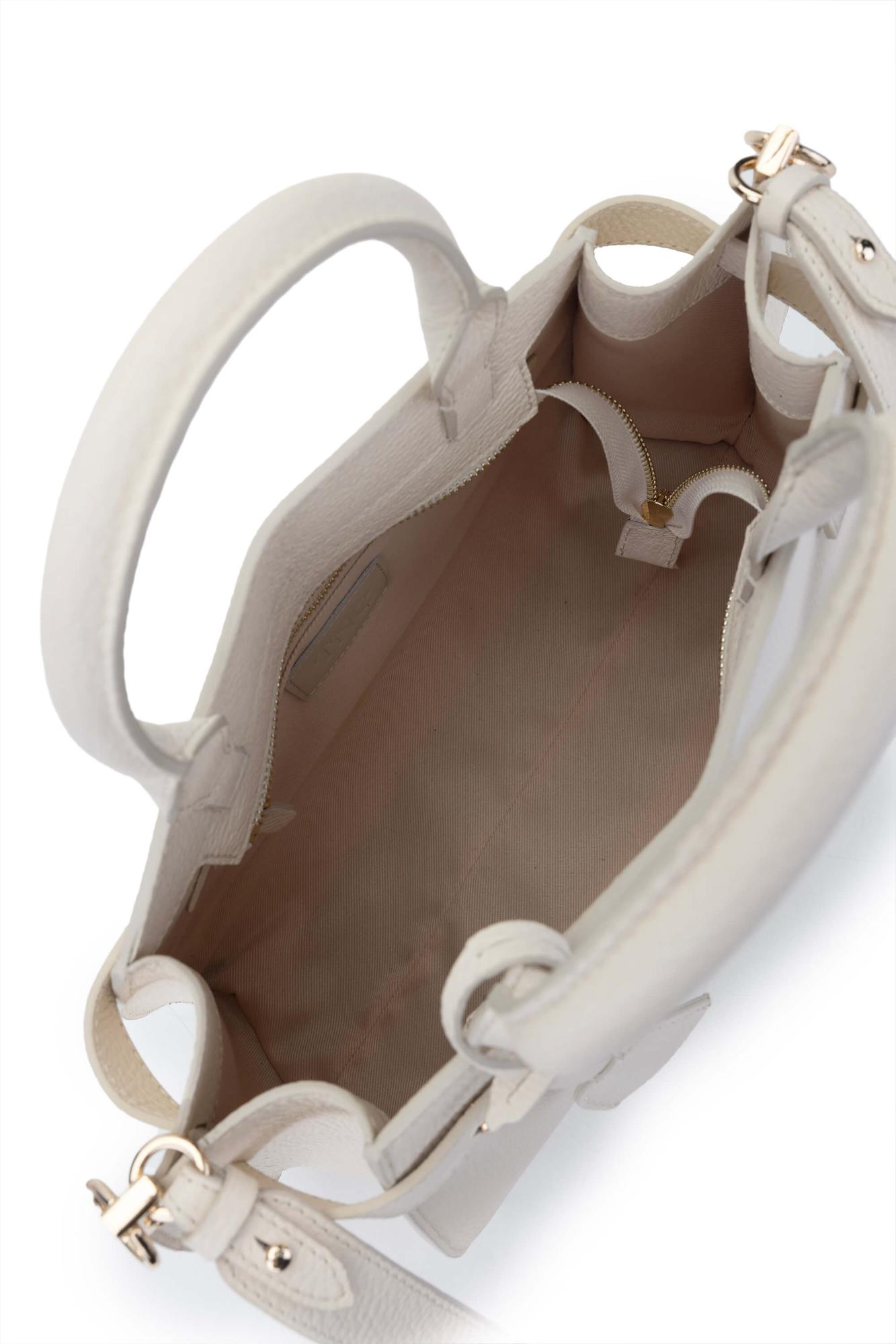 Tamer Tanca Kadın Hakiki Deri Bej El Çantası